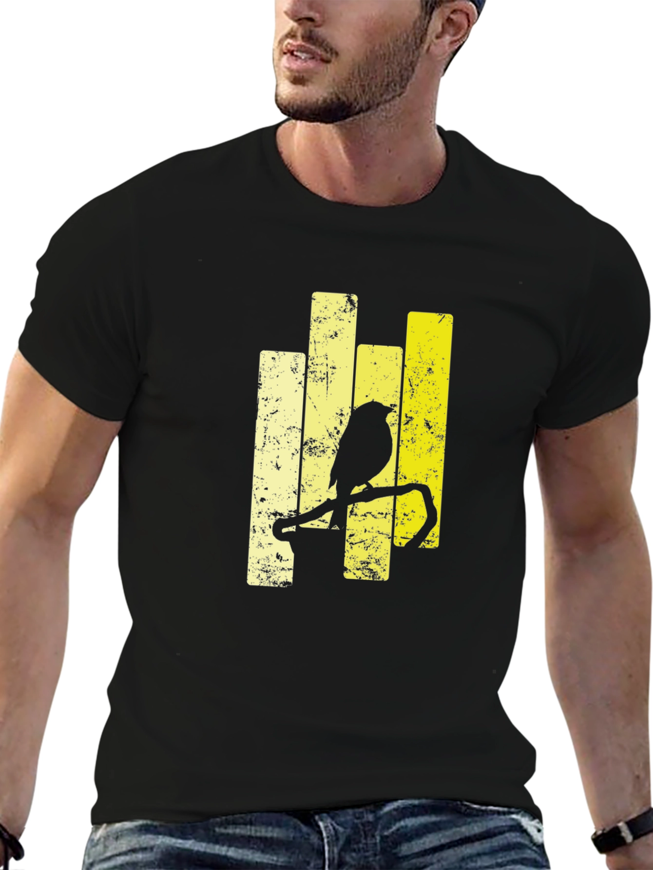 Graphic Tee: Bird on Branch