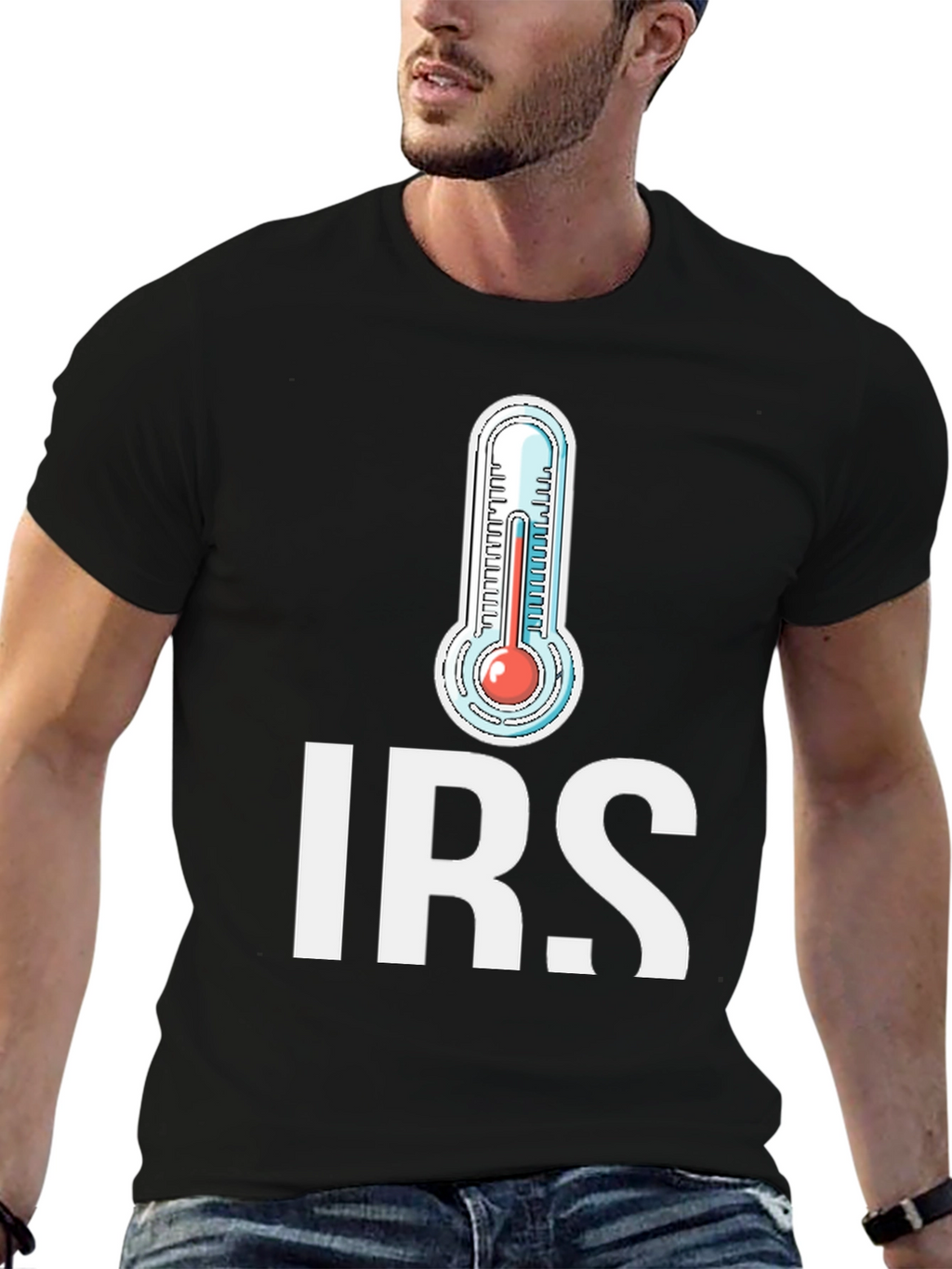 IRS Thermometer Graphic T-Shirt - Black