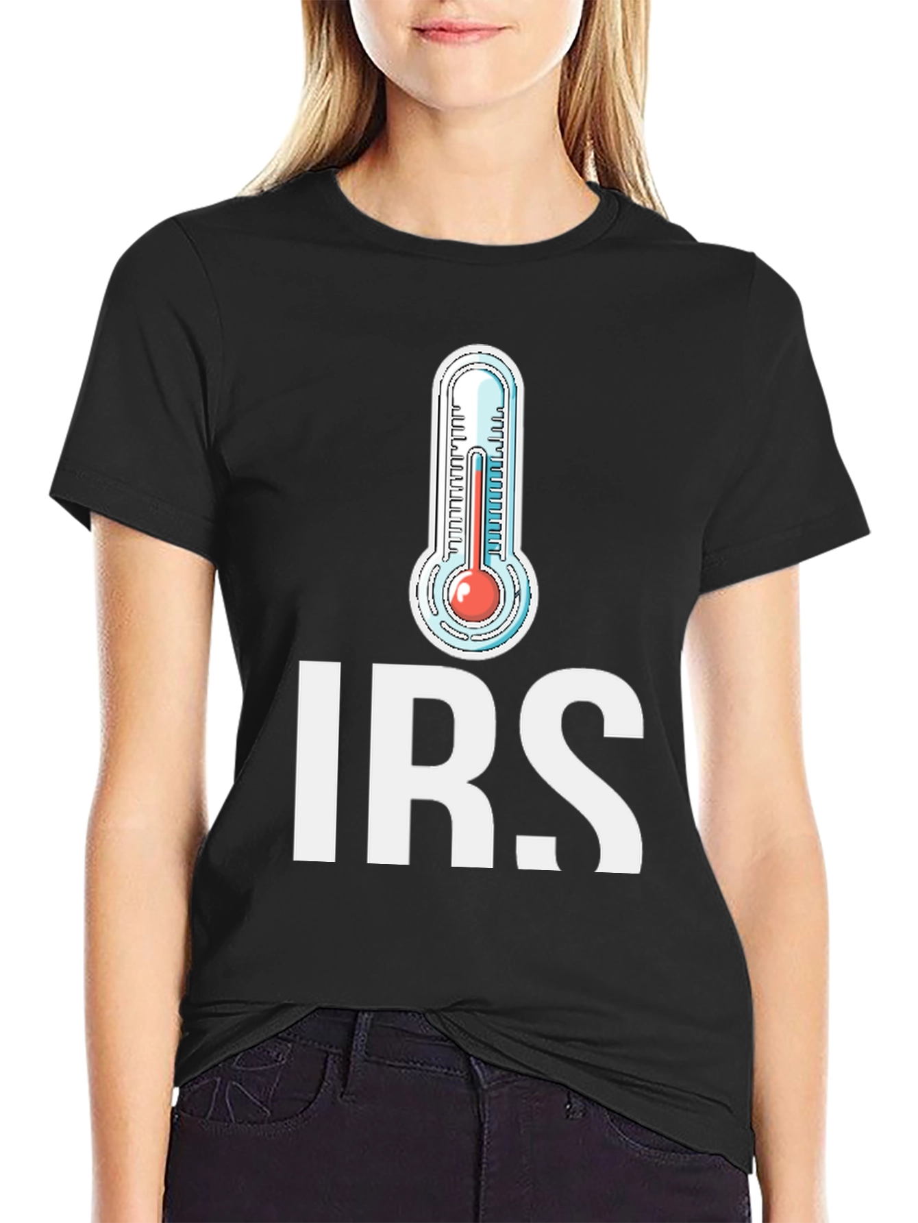 IRS Thermometer Graphic T-Shirt - Black