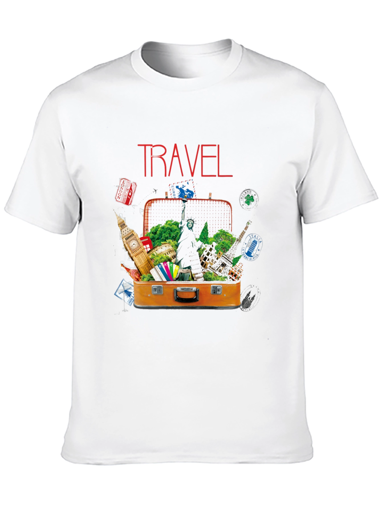 Travel Suitcase Destinations Graphic T-Shirt