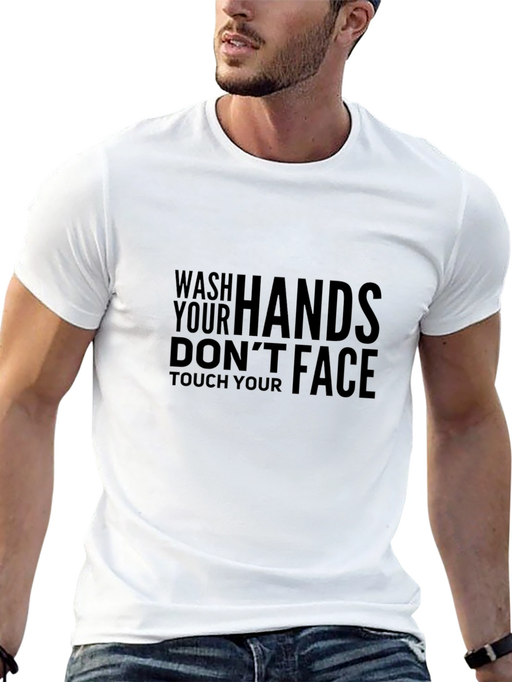 Wash Your Hands Graphic Tee - Black