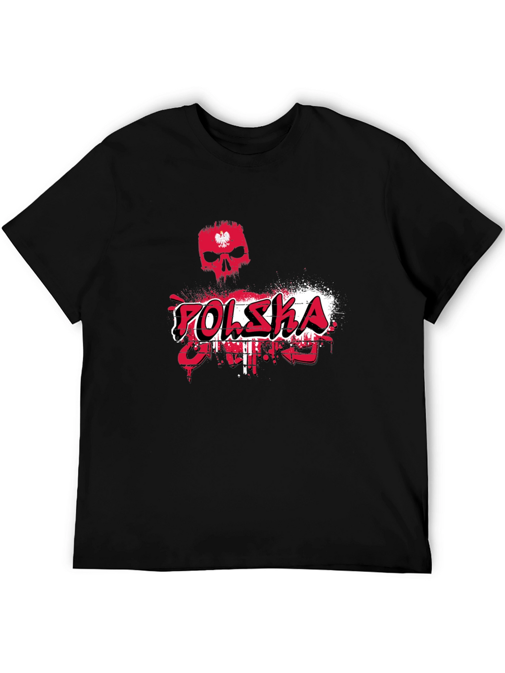 Polska Skull Graphic Tee - Black