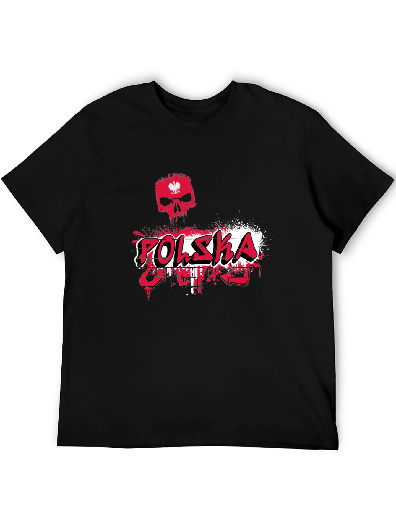 Polska Skull Graphic Tee - Black