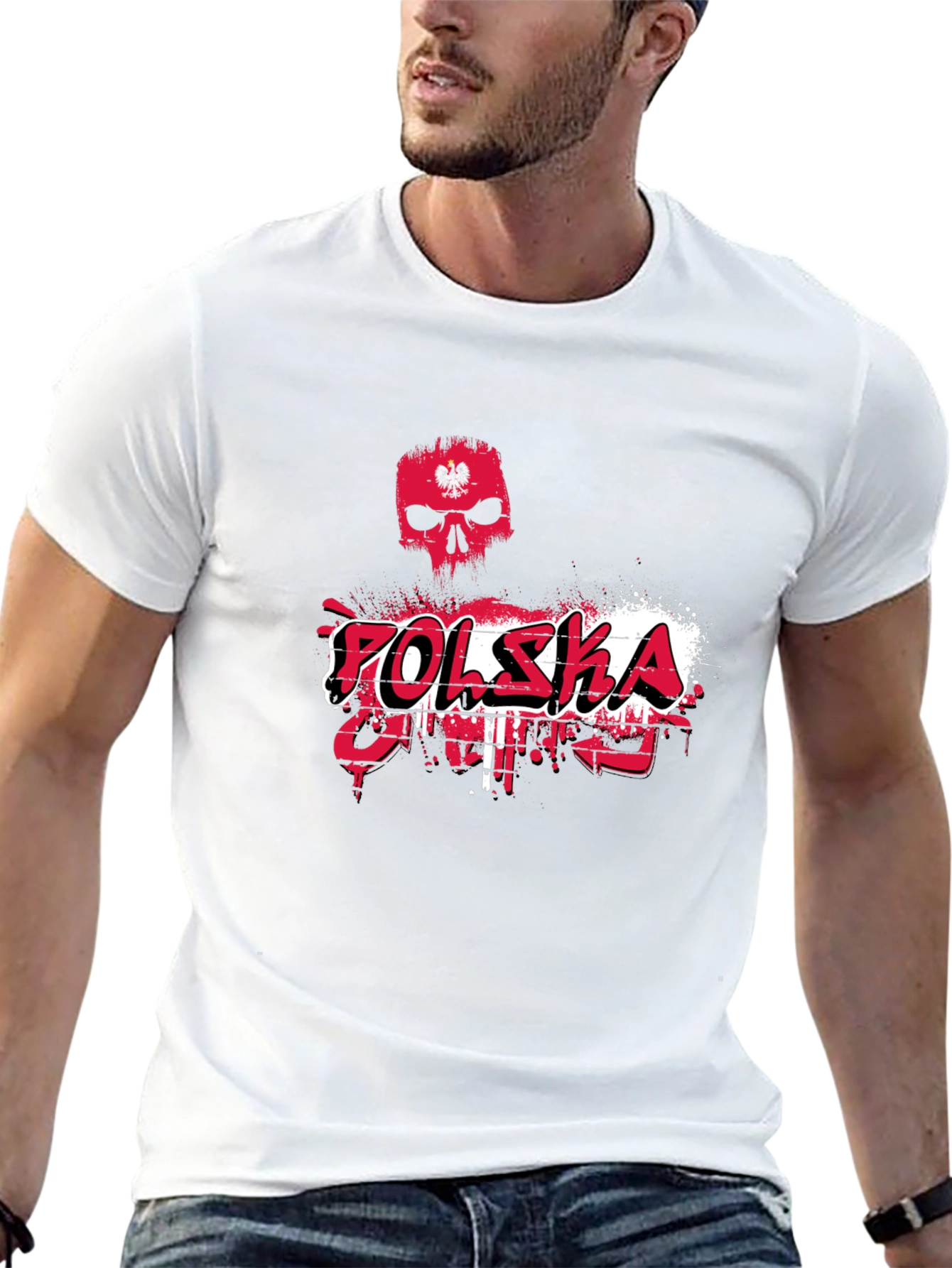 Polska Skull Graphic Tee - Black