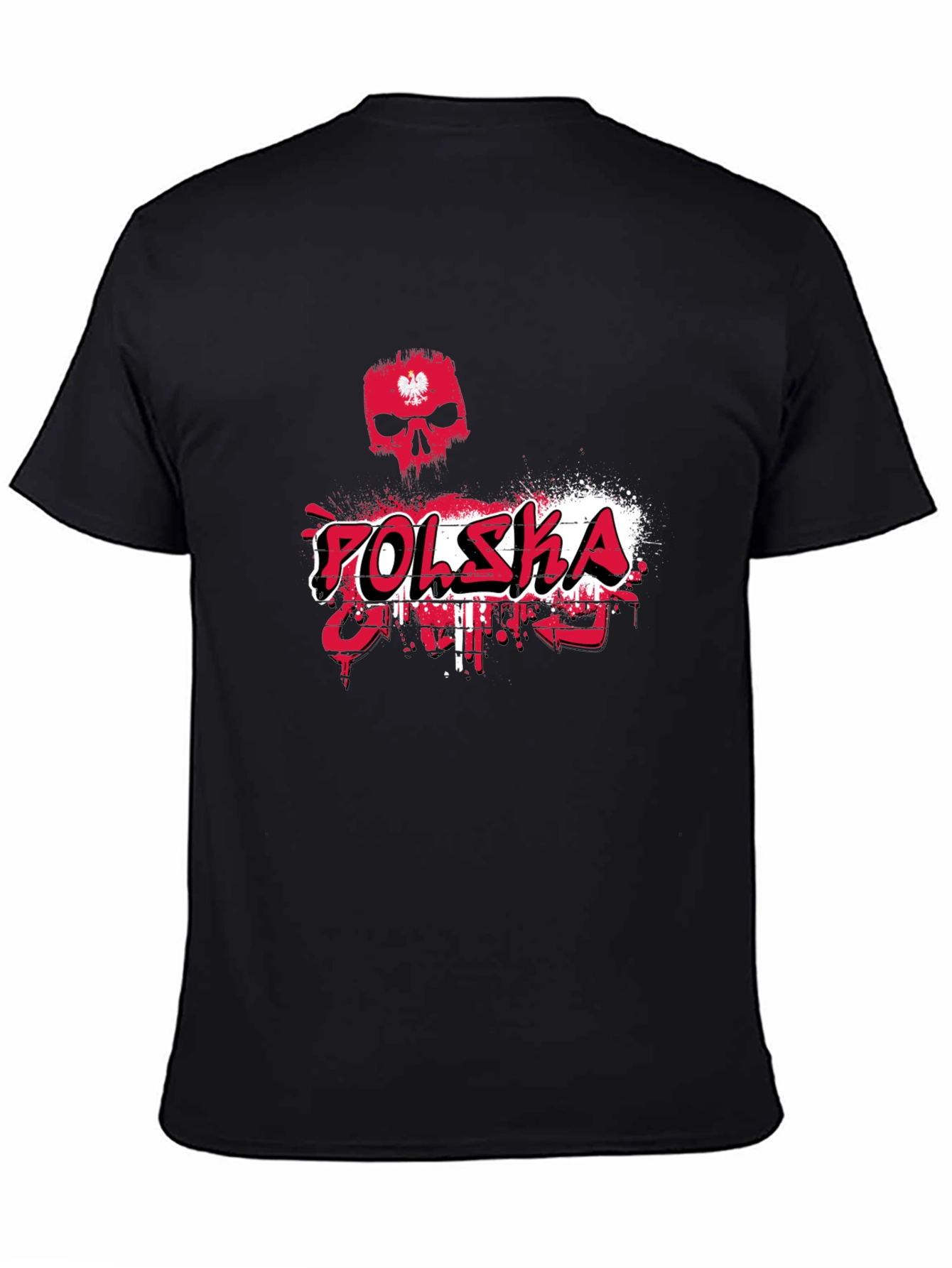 Polska Skull Graphic Tee - Black
