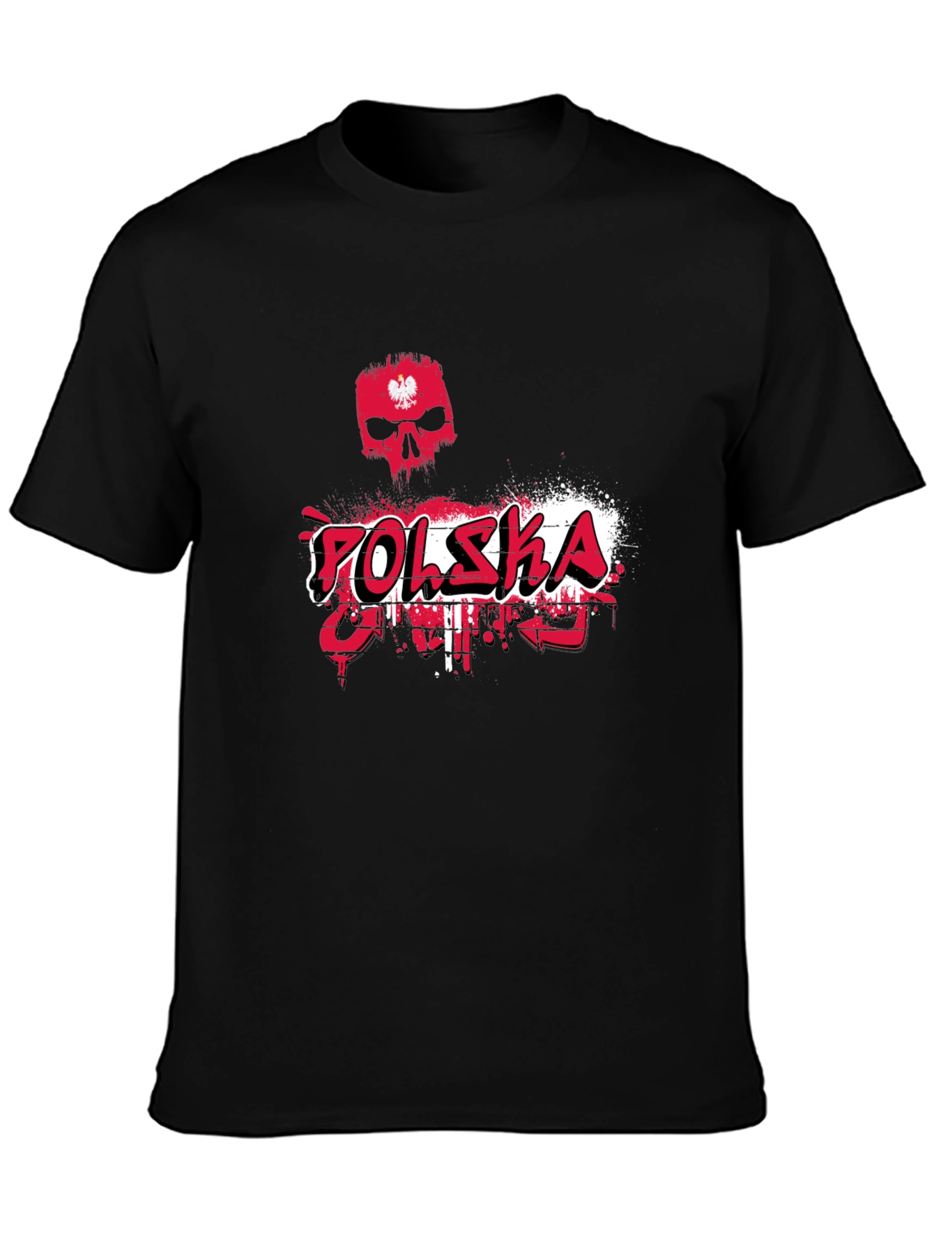 Polska Skull Graphic Tee - Black