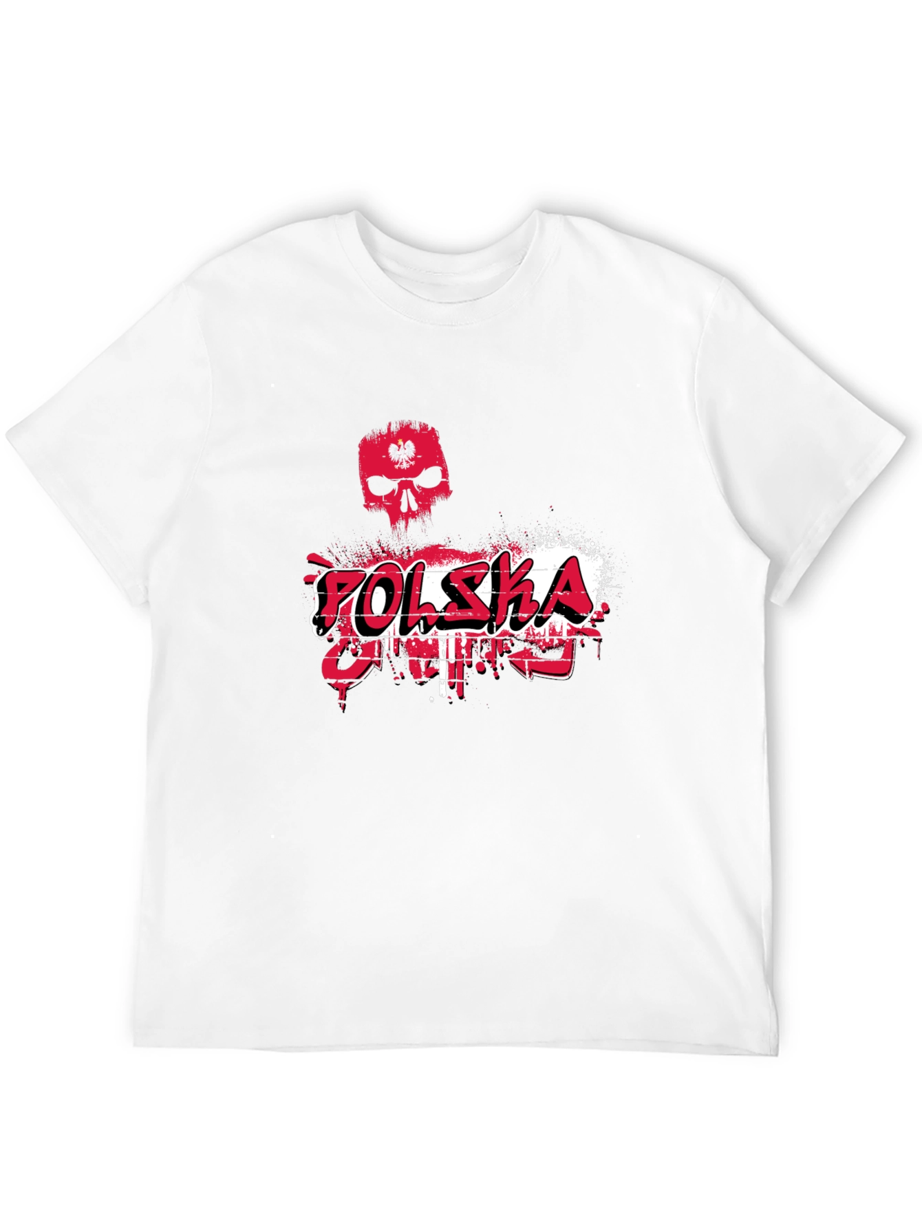Polska Skull Graphic Tee - Black