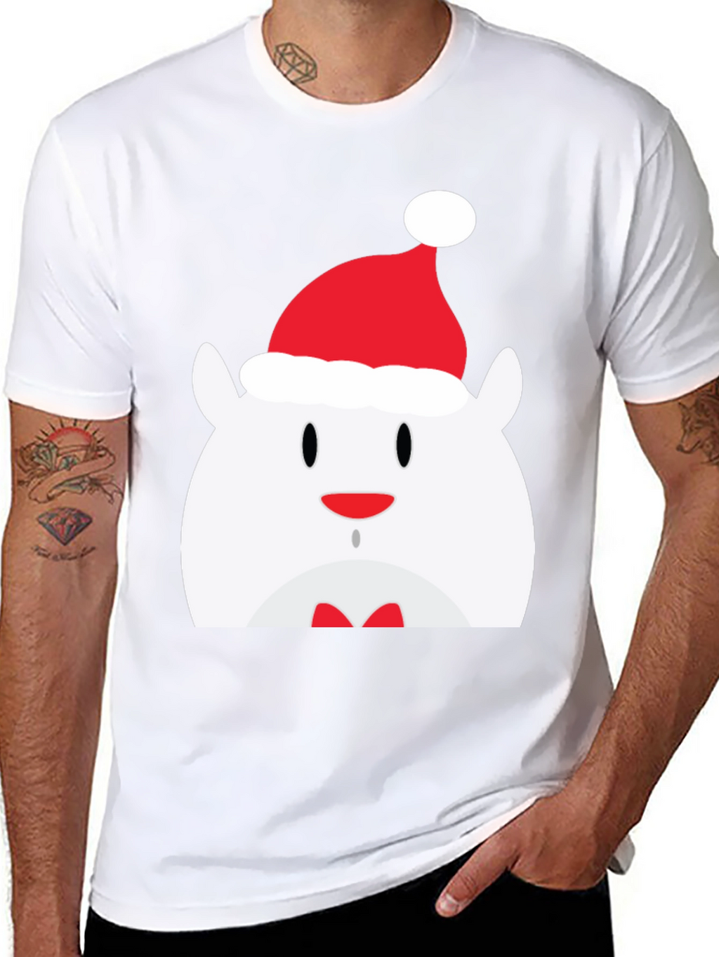 Festive Bear Graphic Tee - Holiday Cheer
