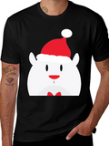 Festive Bear Graphic Tee - Holiday Cheer