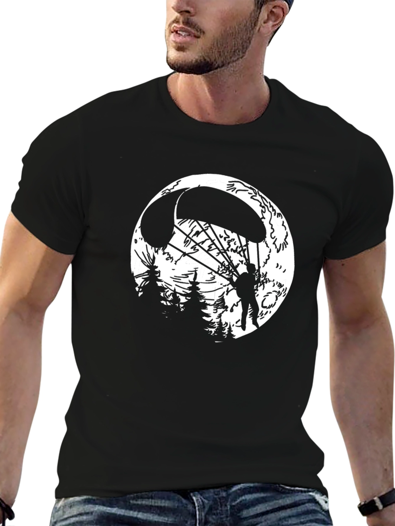 Parachute Graphic Tee - Black