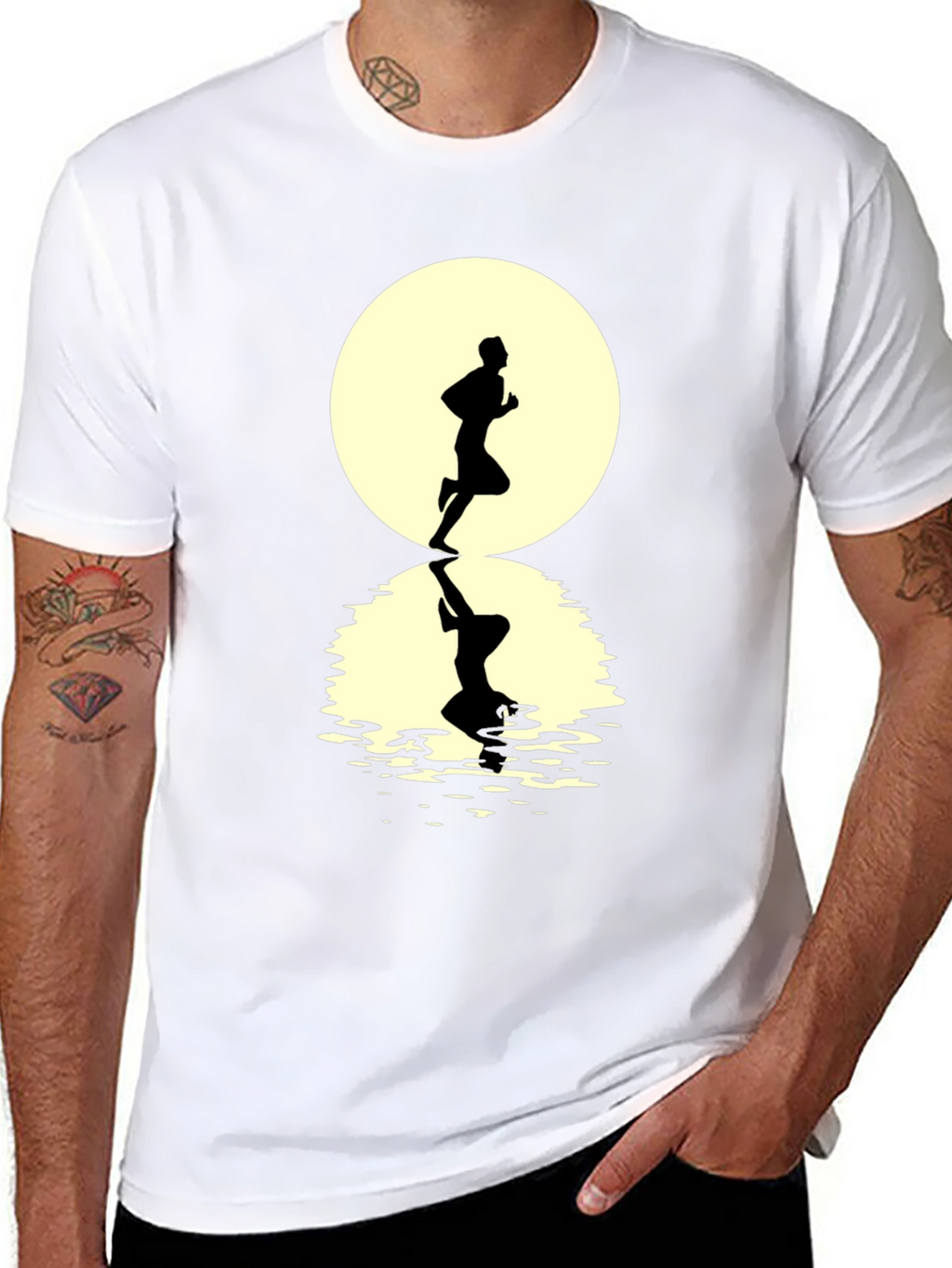 Runner Silhouette T-Shirt - Black Graphic Tee