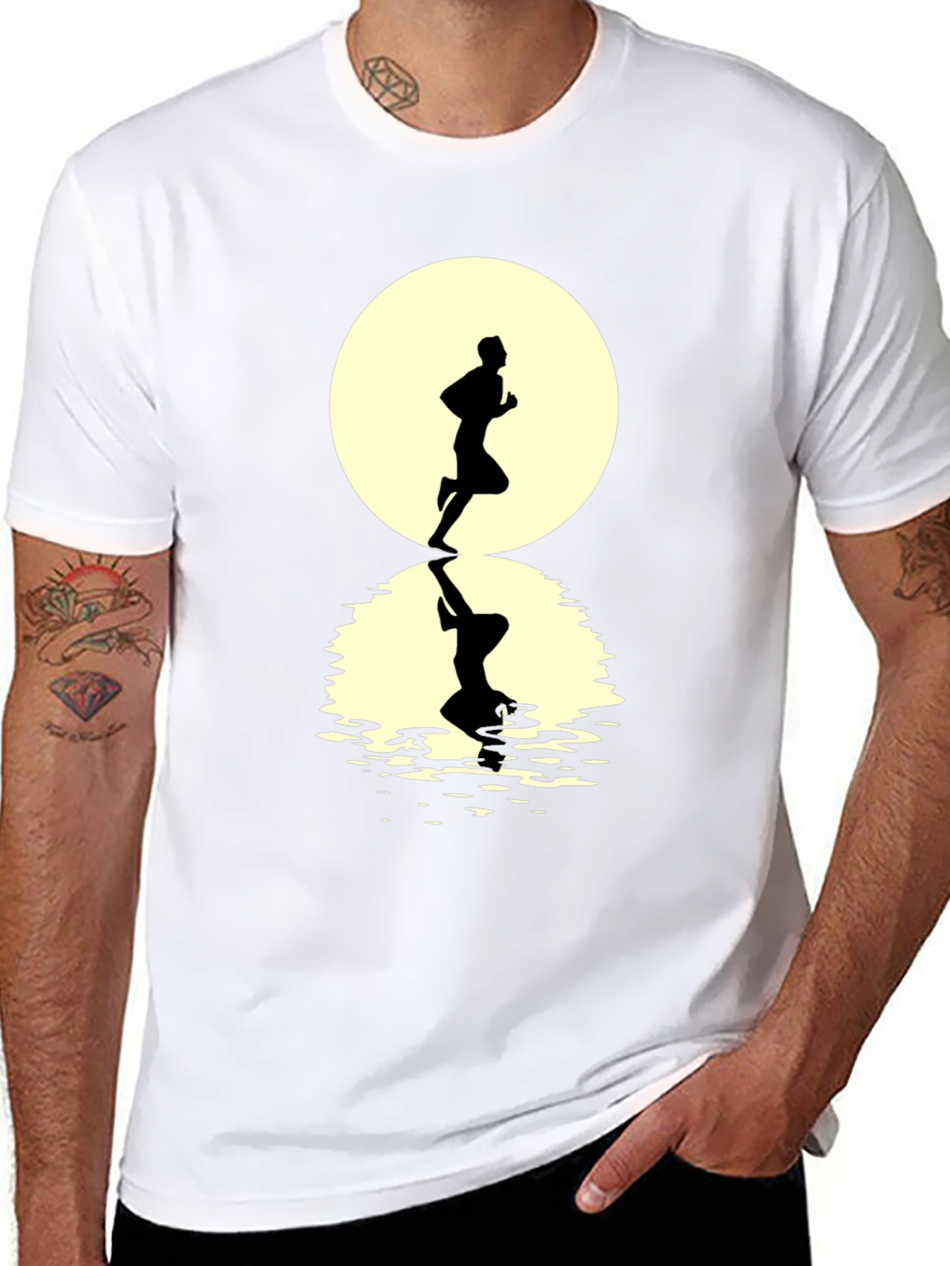 Runner Silhouette T-Shirt - Black Graphic Tee