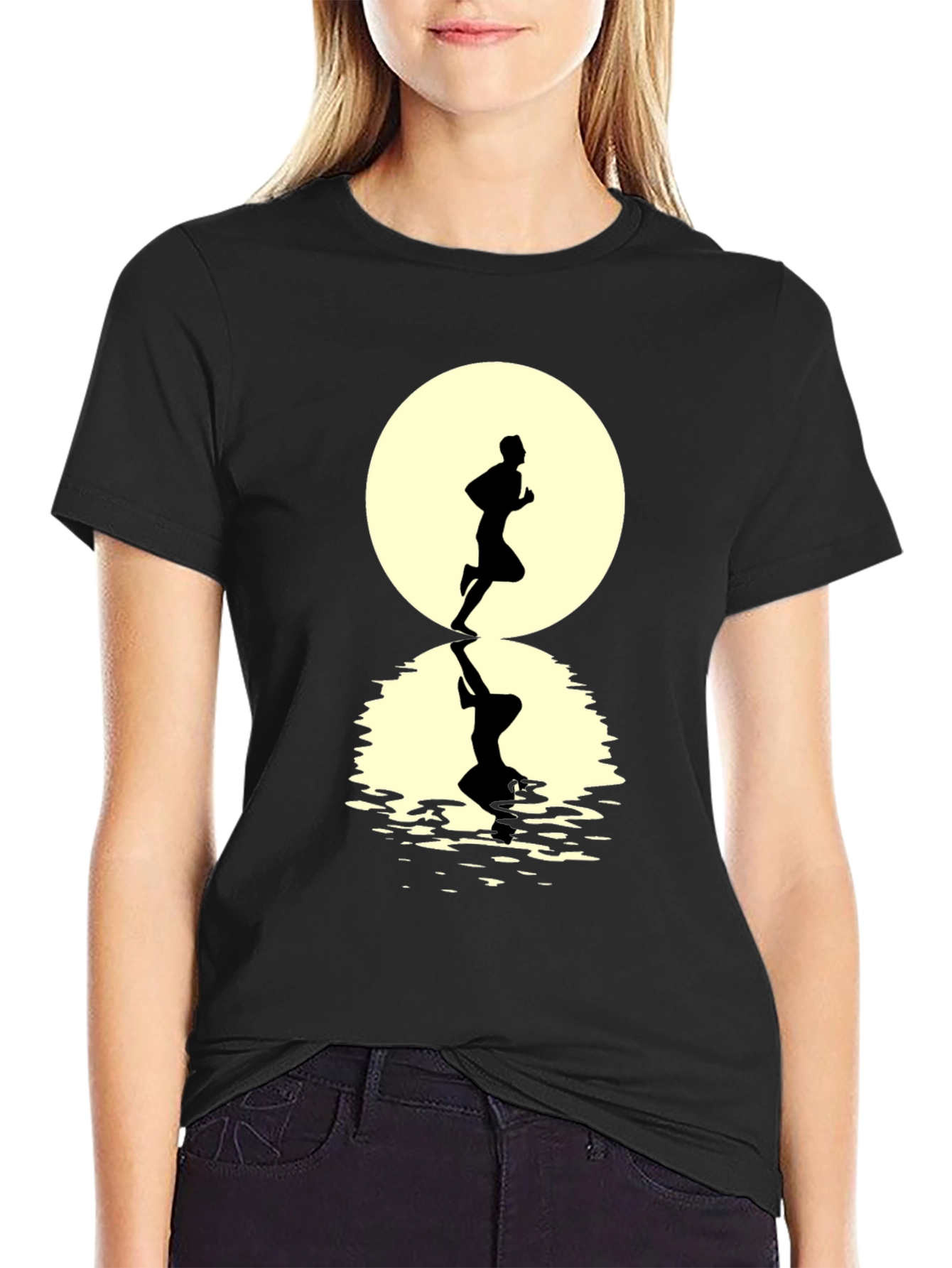 Runner Silhouette T-Shirt - Black Graphic Tee