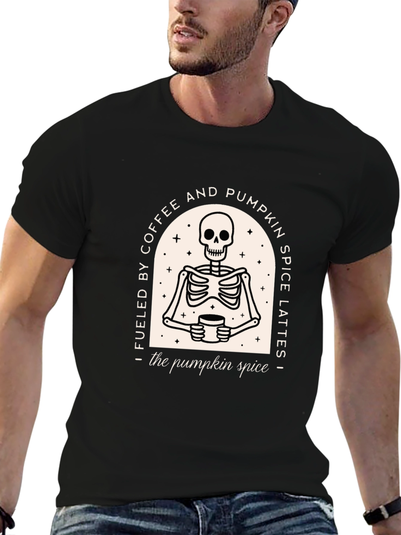 Coffee & Pumpkin Spice Skeleton T-Shirt