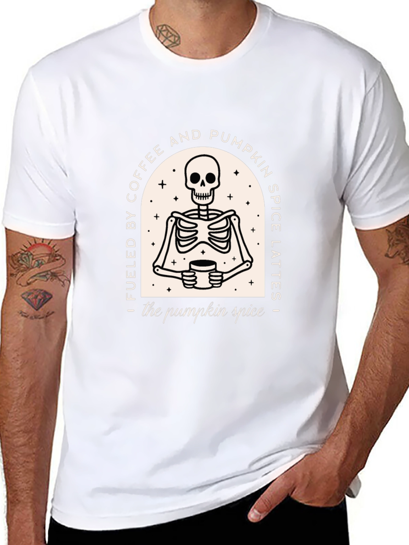 Coffee & Pumpkin Spice Skeleton T-Shirt