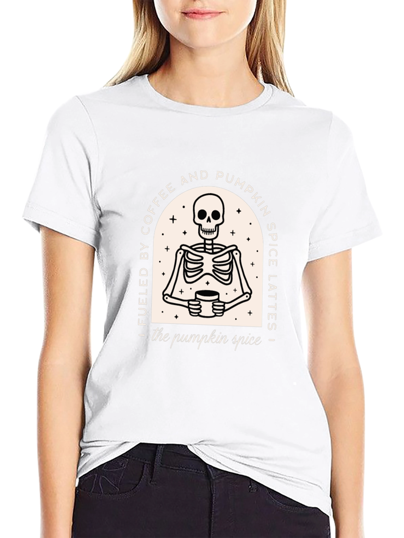 Coffee & Pumpkin Spice Skeleton T-Shirt