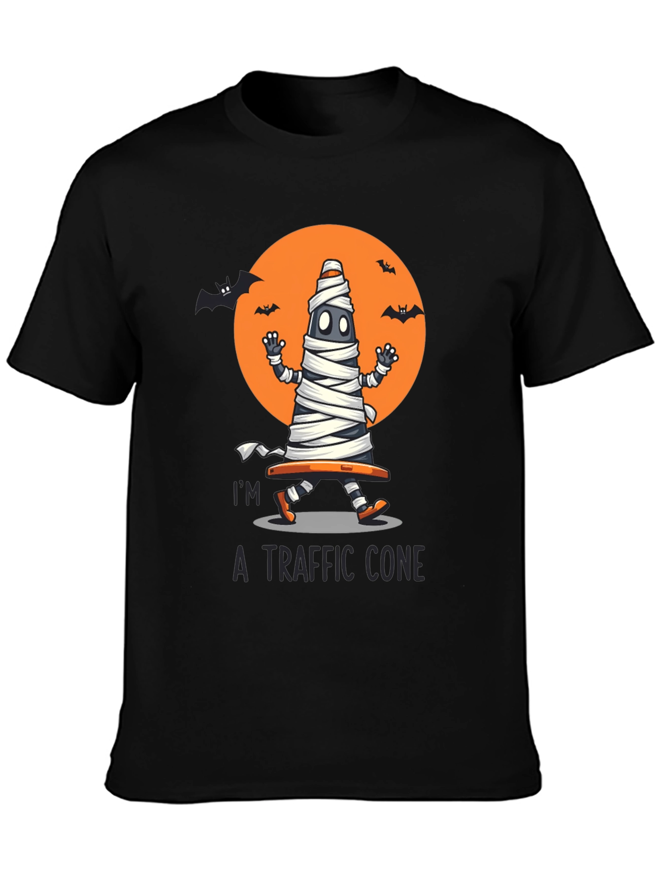 Halloween Traffic Cone Mummy T-Shirt