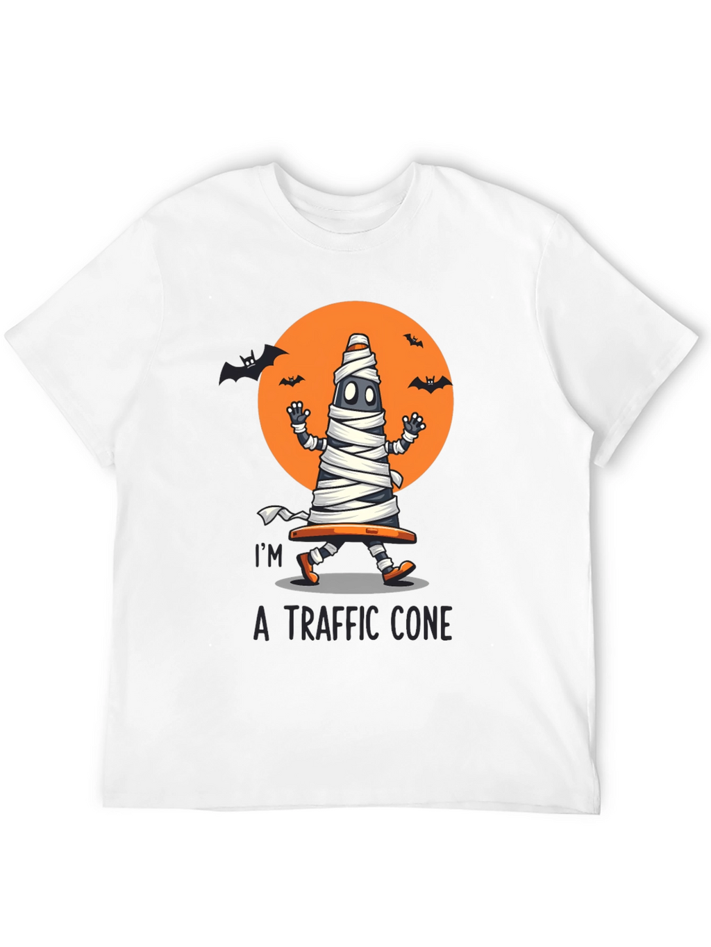 Halloween Traffic Cone Mummy T-Shirt