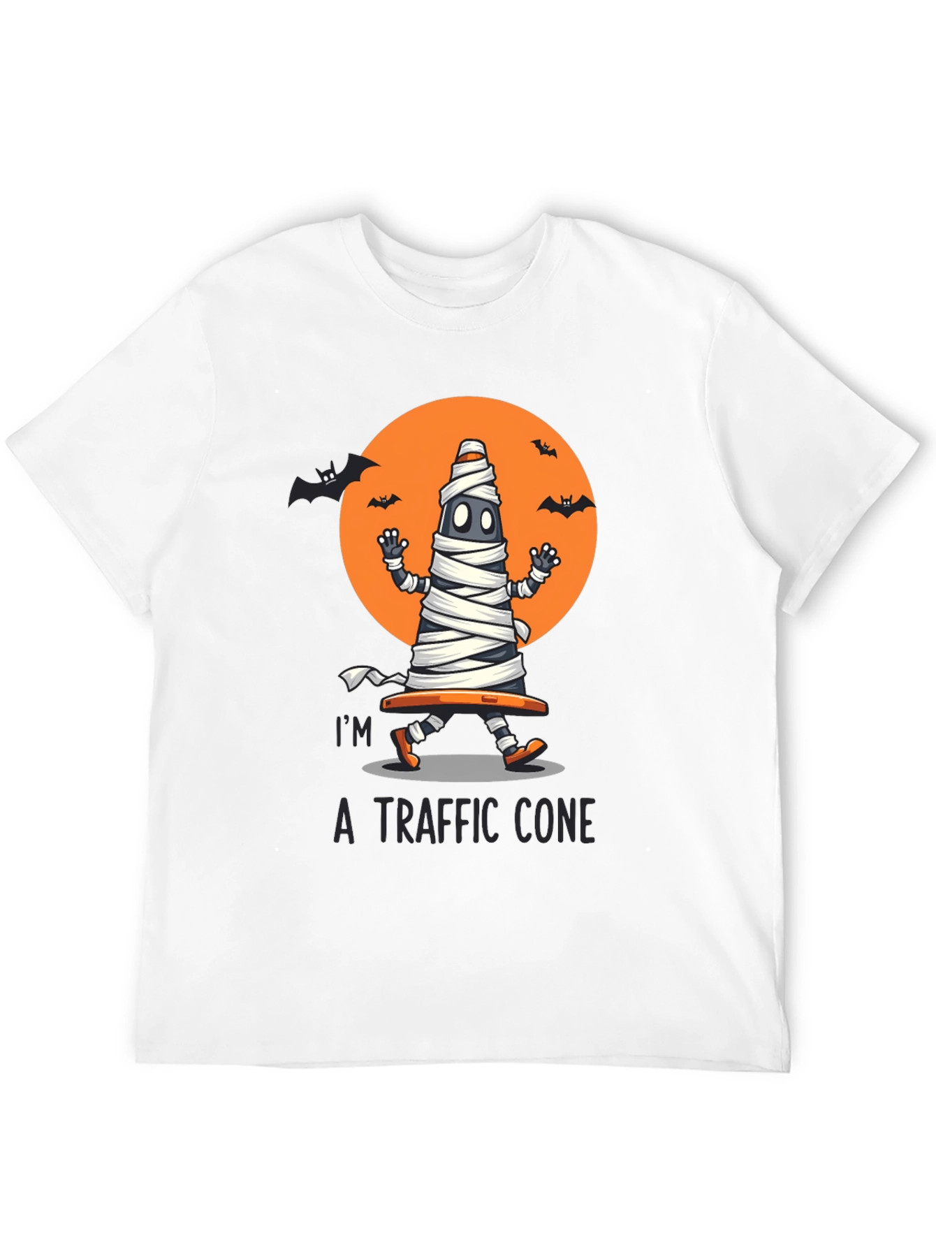 Halloween Traffic Cone Mummy T-Shirt