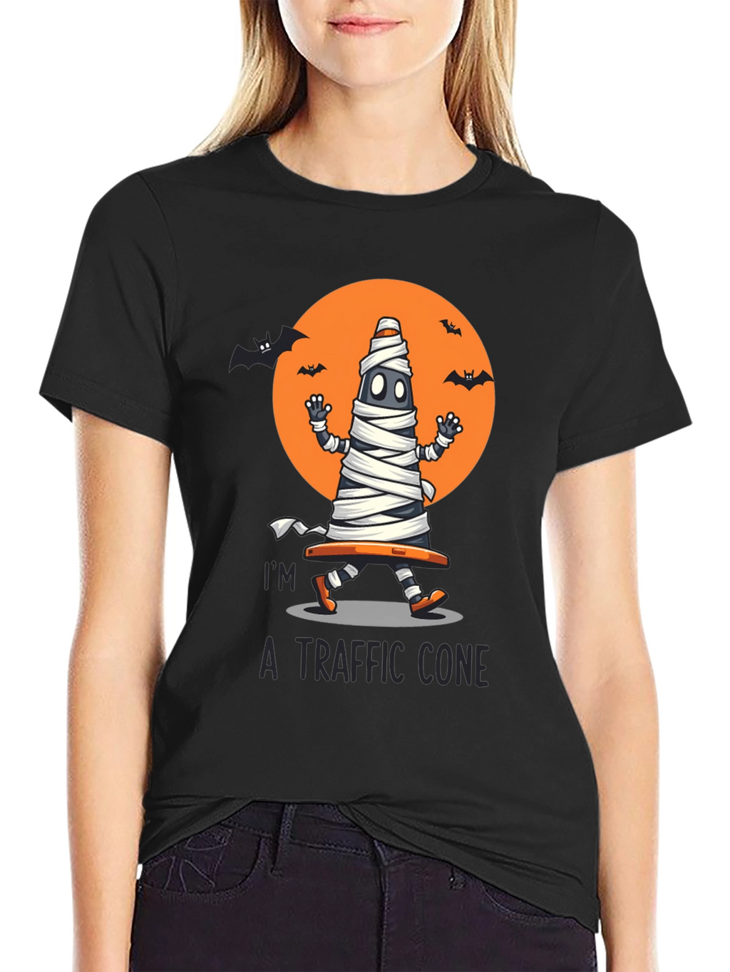Halloween Traffic Cone Mummy T-Shirt