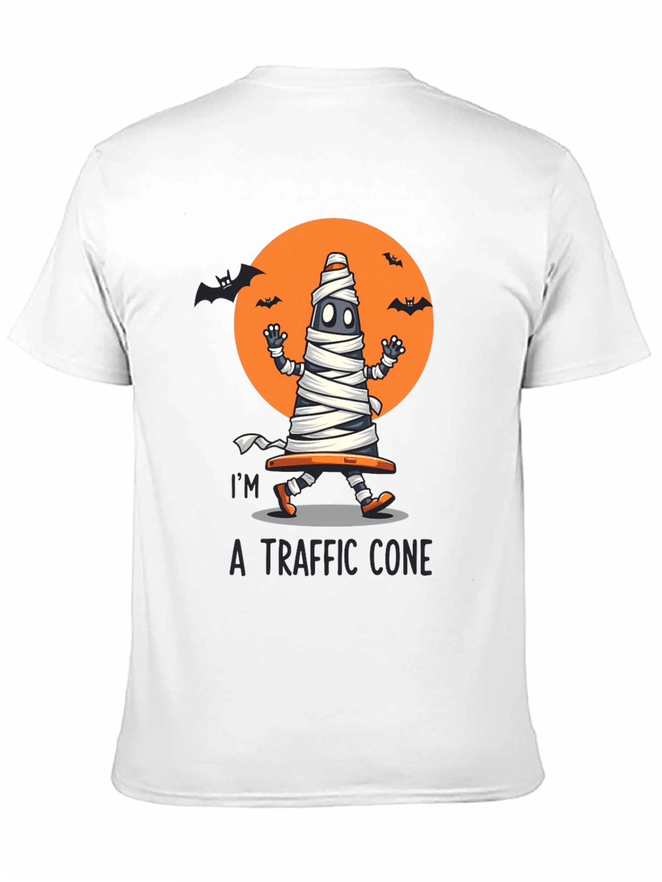 Halloween Traffic Cone Mummy T-Shirt