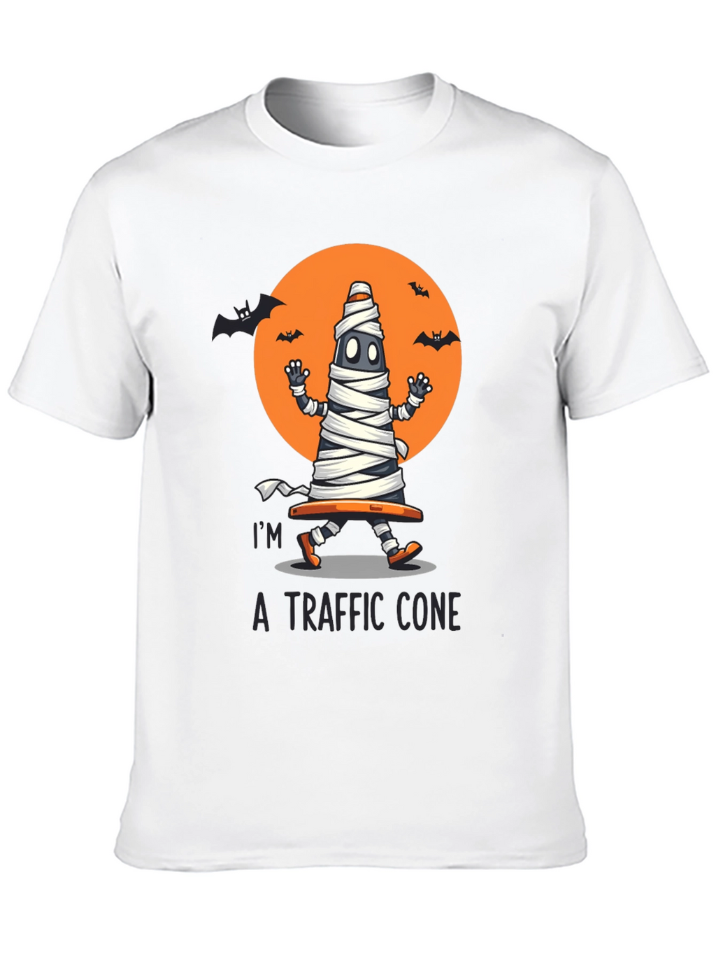 Halloween Traffic Cone Mummy T-Shirt
