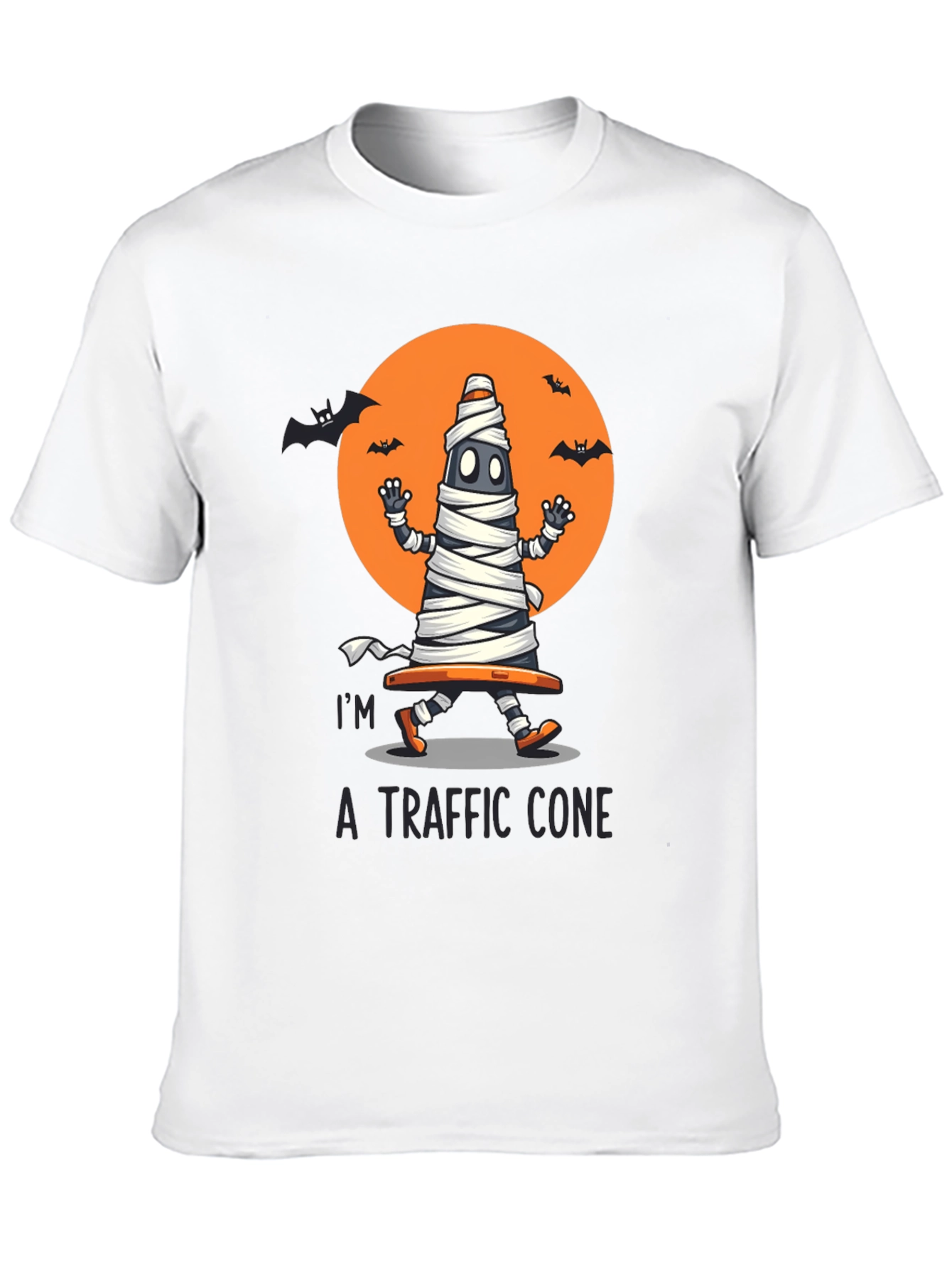 Halloween Traffic Cone Mummy T-Shirt