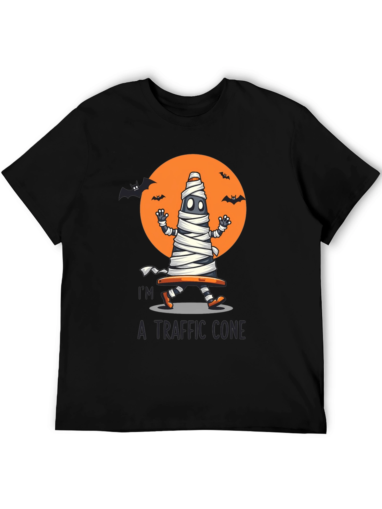 Halloween Traffic Cone Mummy T-Shirt