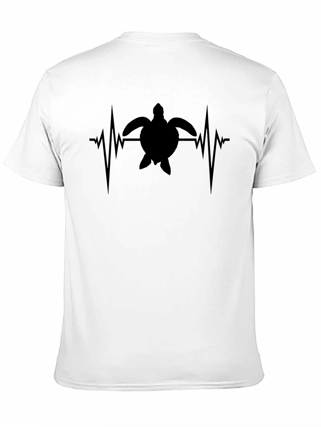 Turtle Heartbeat T-Shirt - Black Cotton Tee