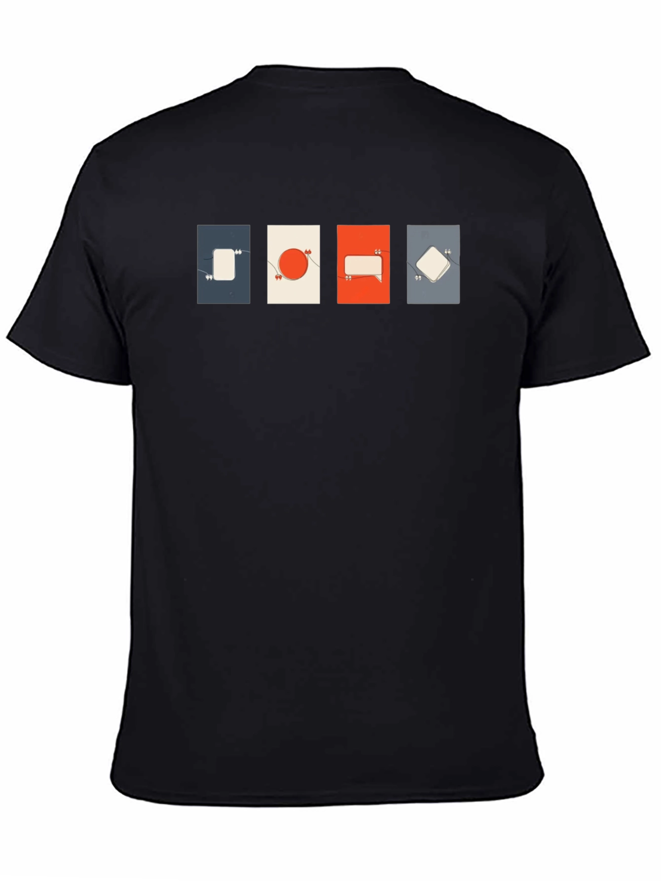 Abstract Graphic Print Tee - Modern Quote Design