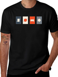 Abstract Graphic Print Tee - Modern Quote Design