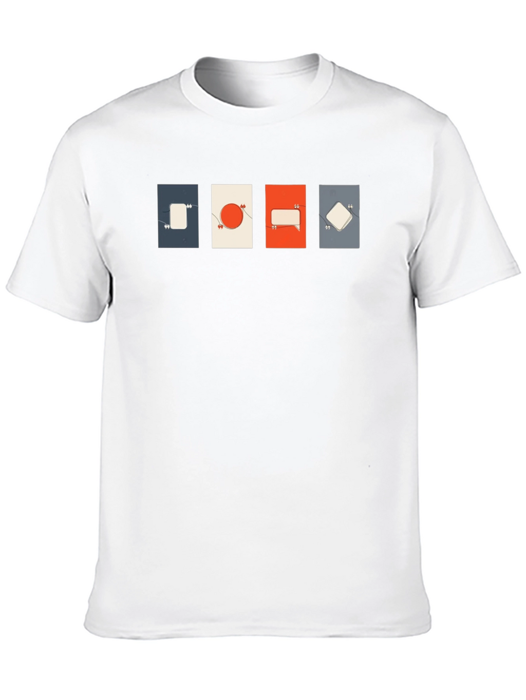 Abstract Graphic Print Tee - Modern Quote Design