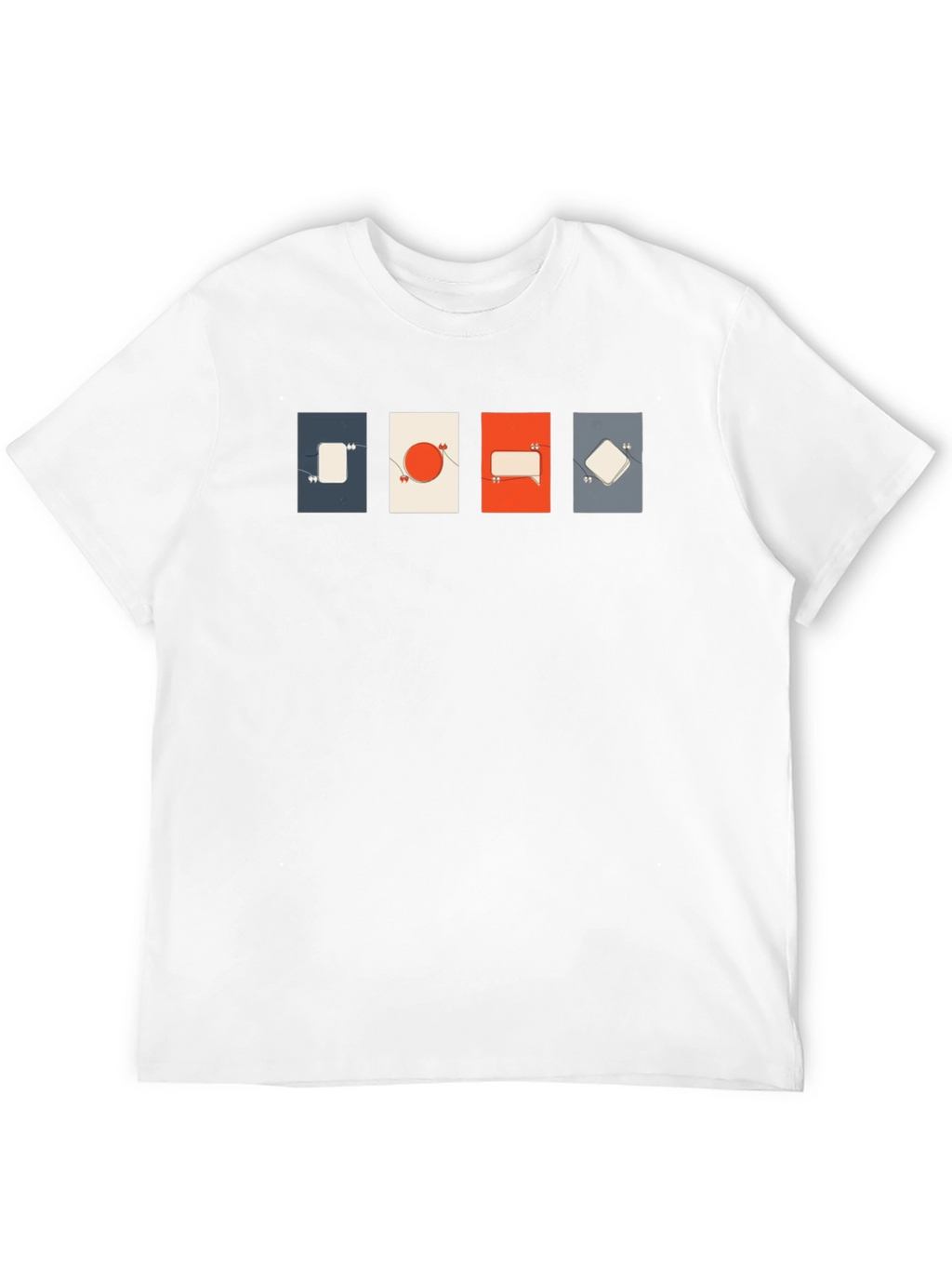 Abstract Graphic Print Tee - Modern Quote Design