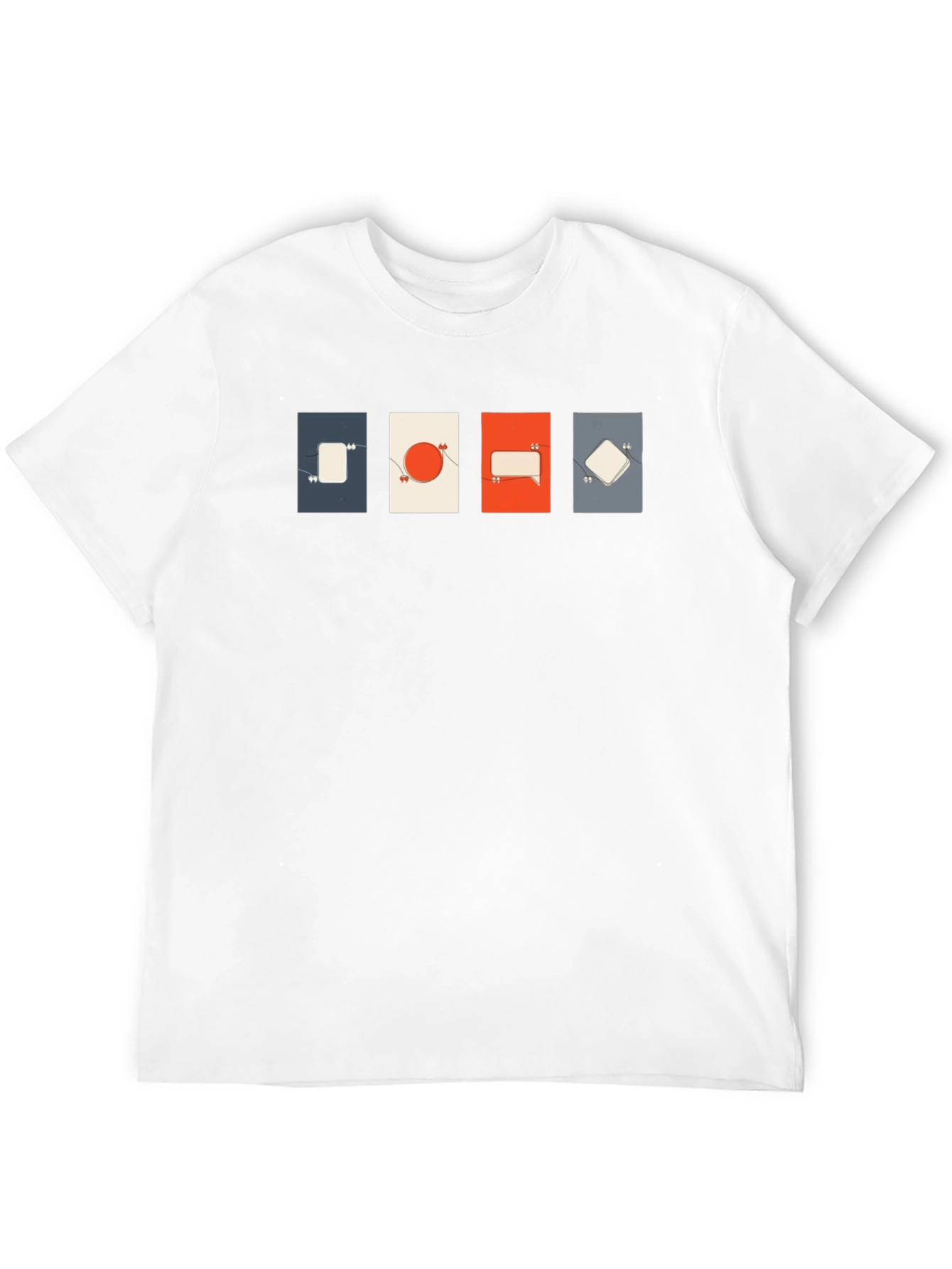 Abstract Graphic Print Tee - Modern Quote Design