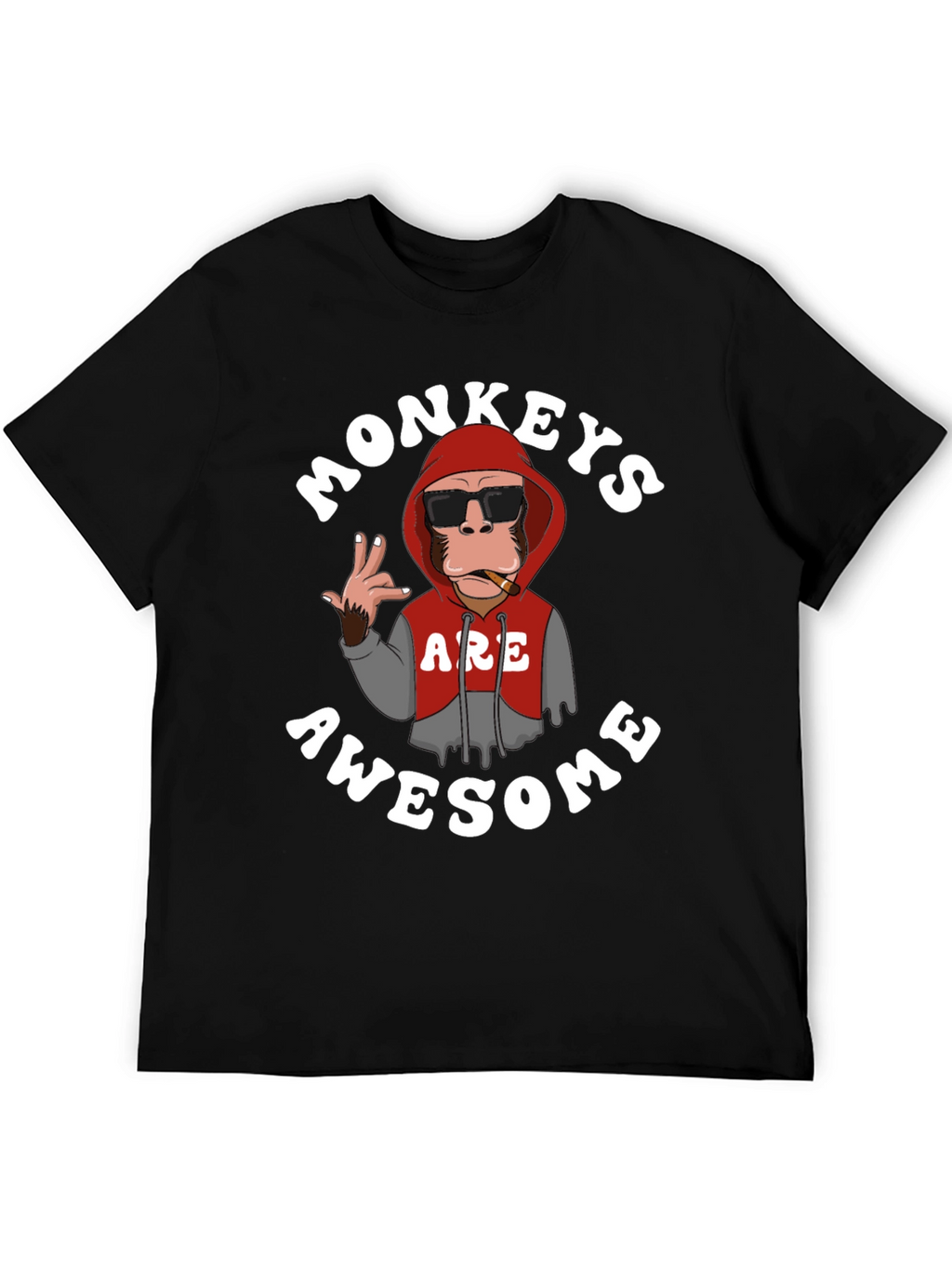 Funny Monkeys Are Awesome Graphic T-Shirt