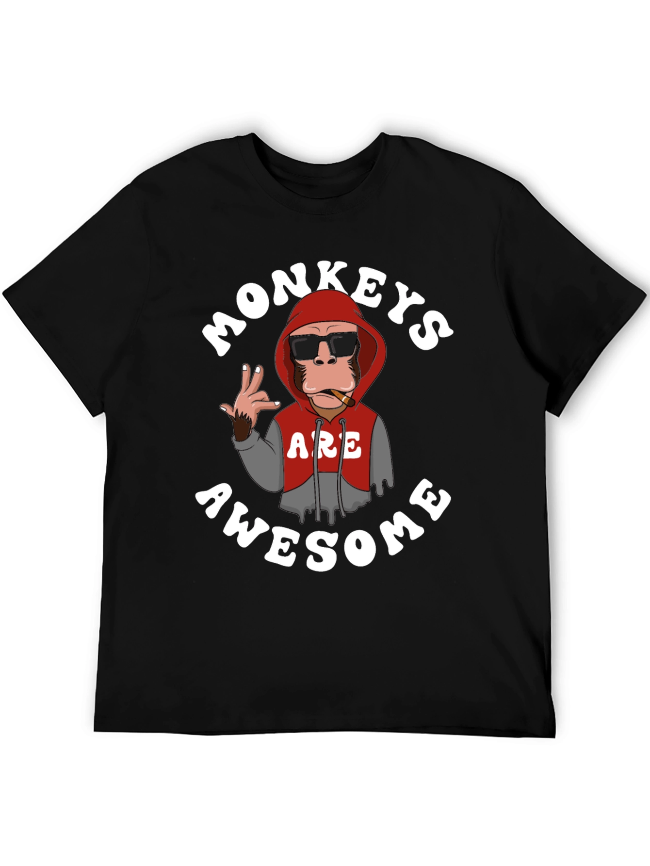 Funny Monkeys Are Awesome Graphic T-Shirt