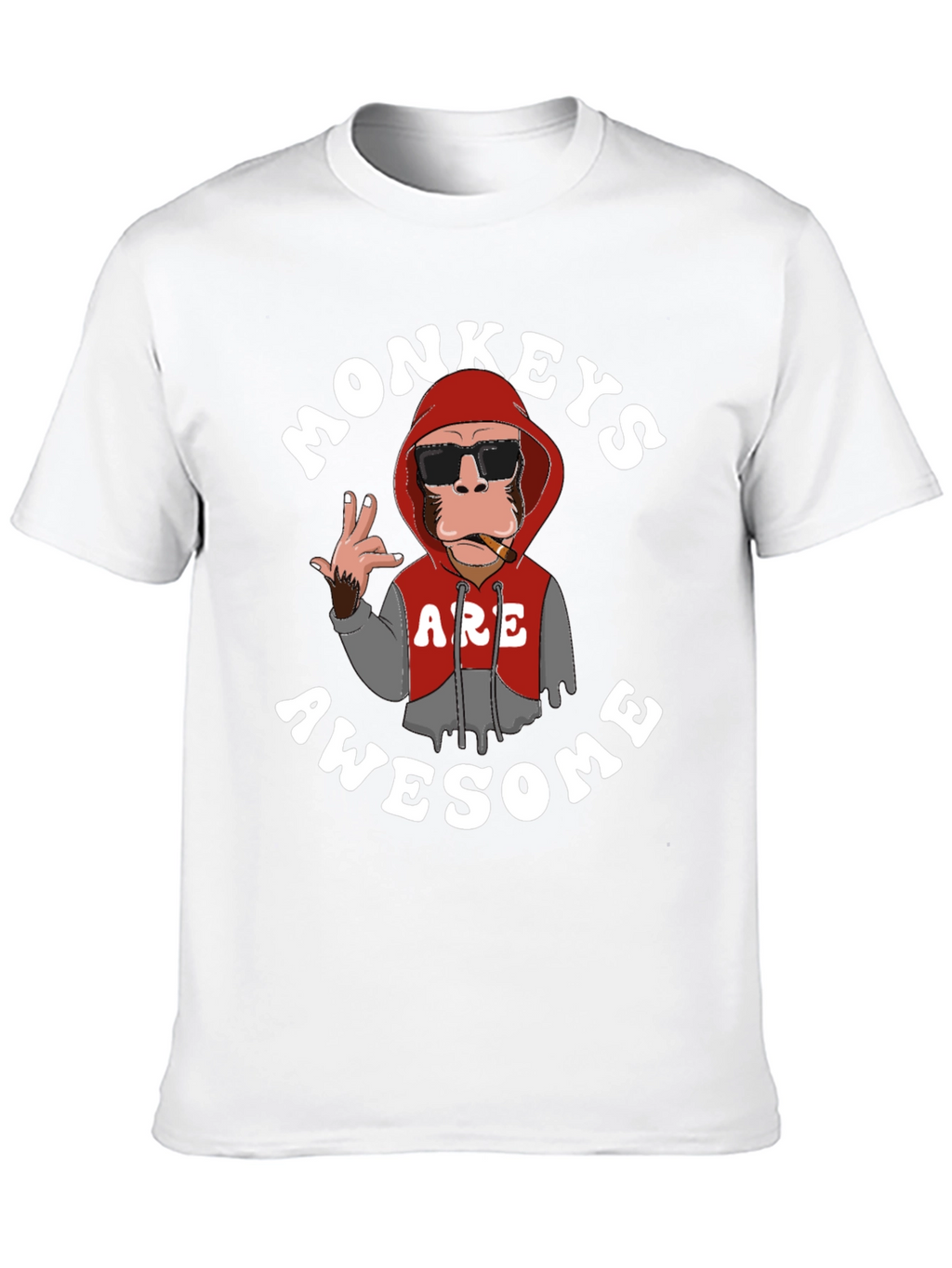 Funny Monkeys Are Awesome Graphic T-Shirt