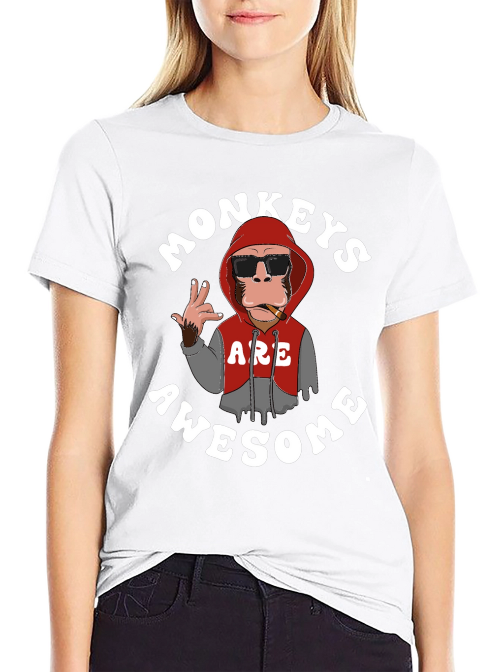 Funny Monkeys Are Awesome Graphic T-Shirt