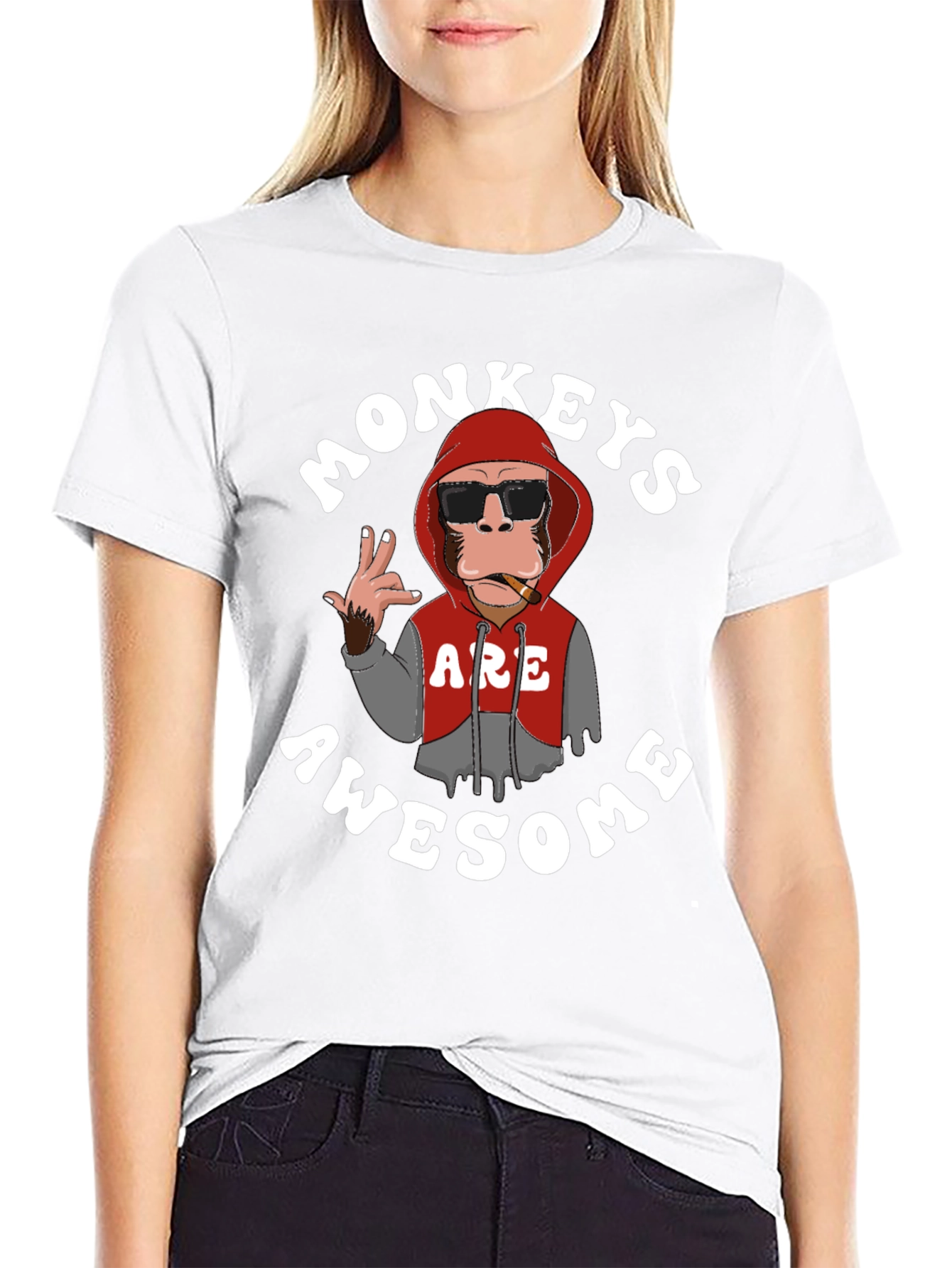 Funny Monkeys Are Awesome Graphic T-Shirt