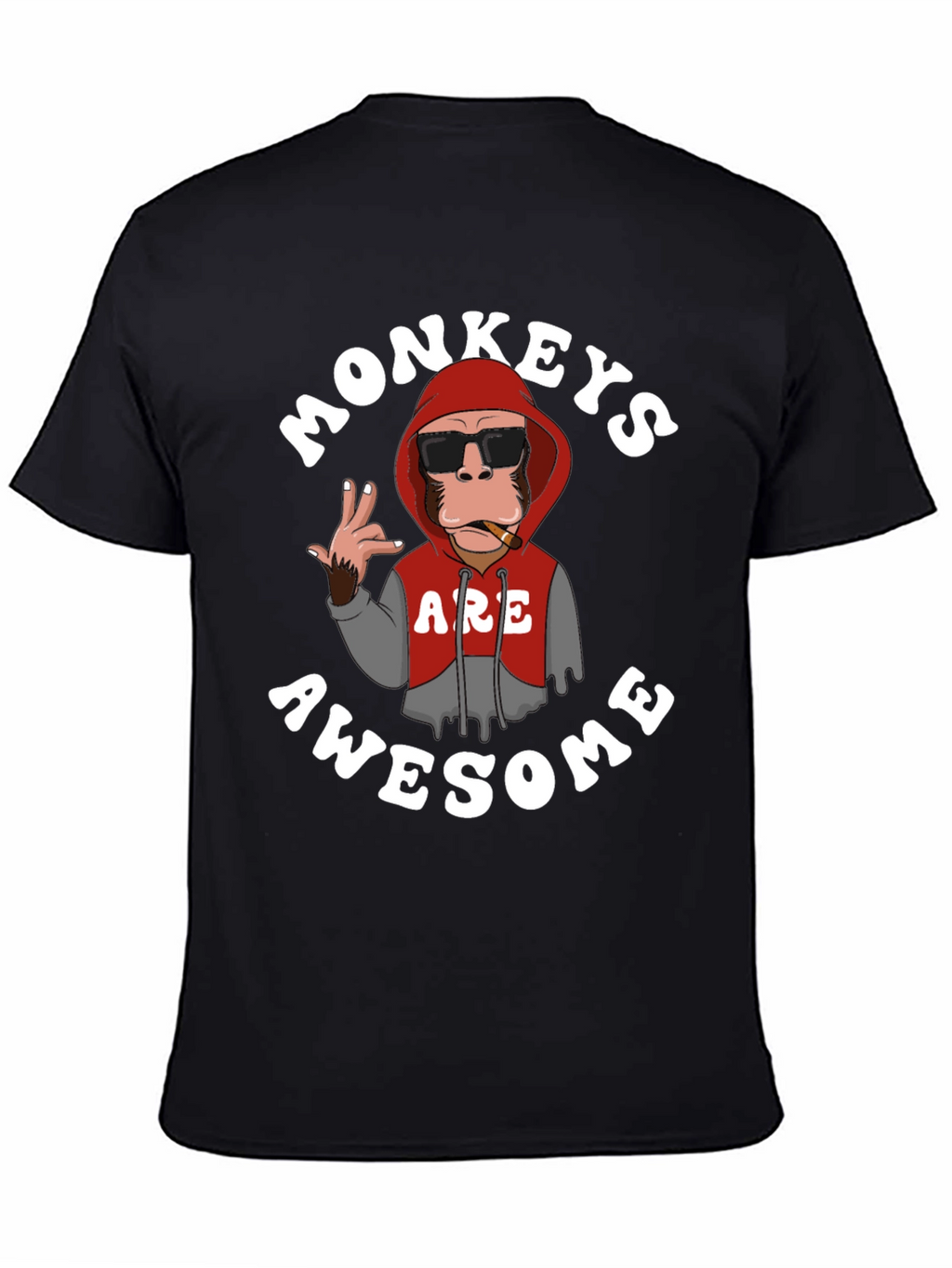 Funny Monkeys Are Awesome Graphic T-Shirt