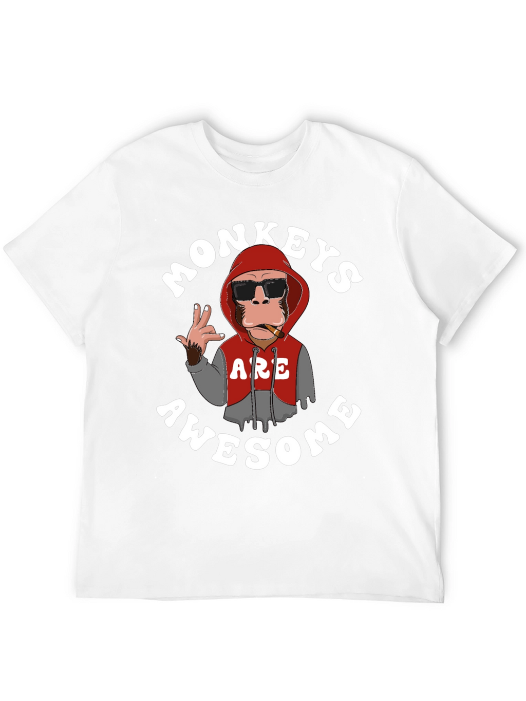 Funny Monkeys Are Awesome Graphic T-Shirt