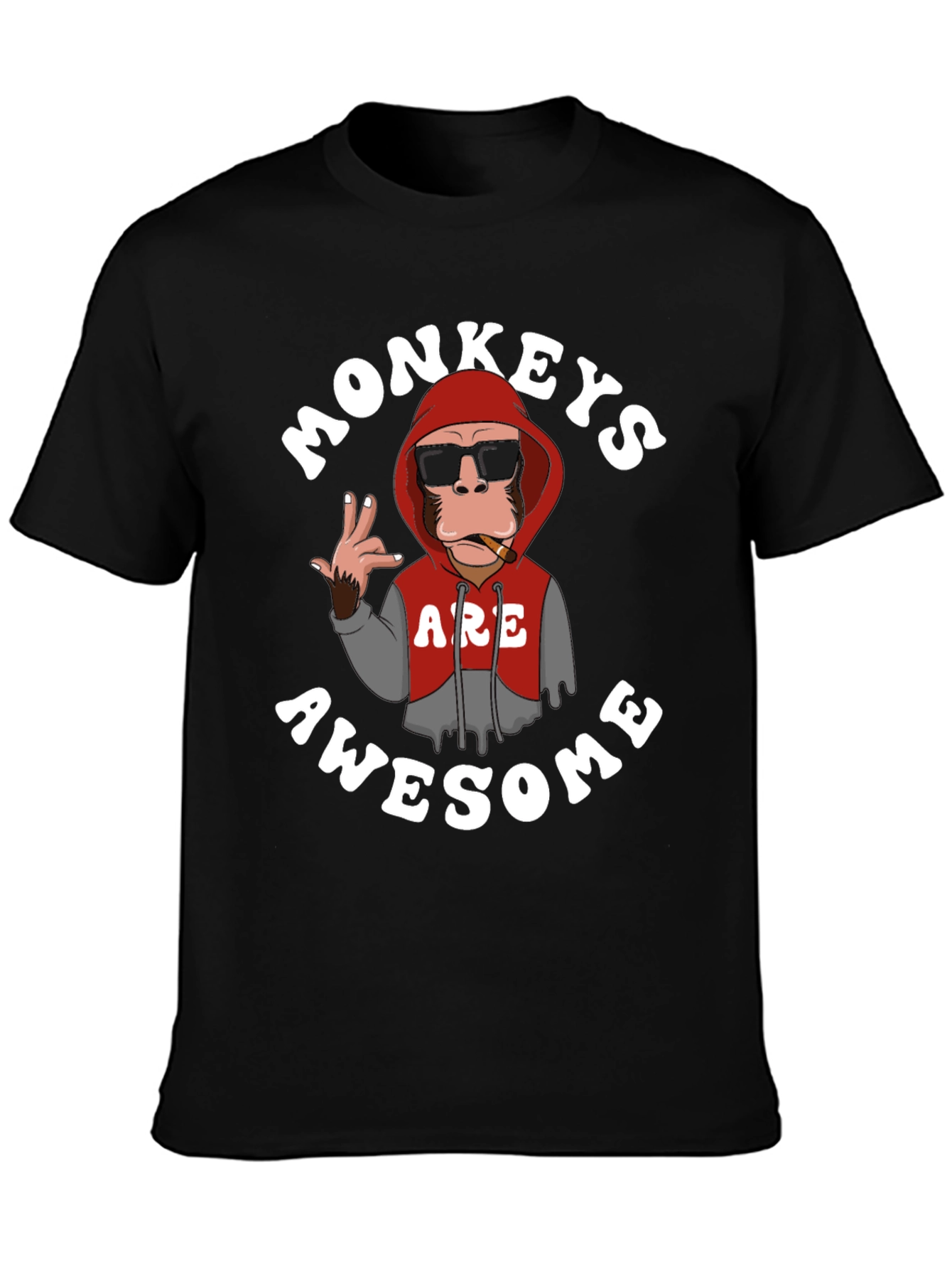 Funny Monkeys Are Awesome Graphic T-Shirt