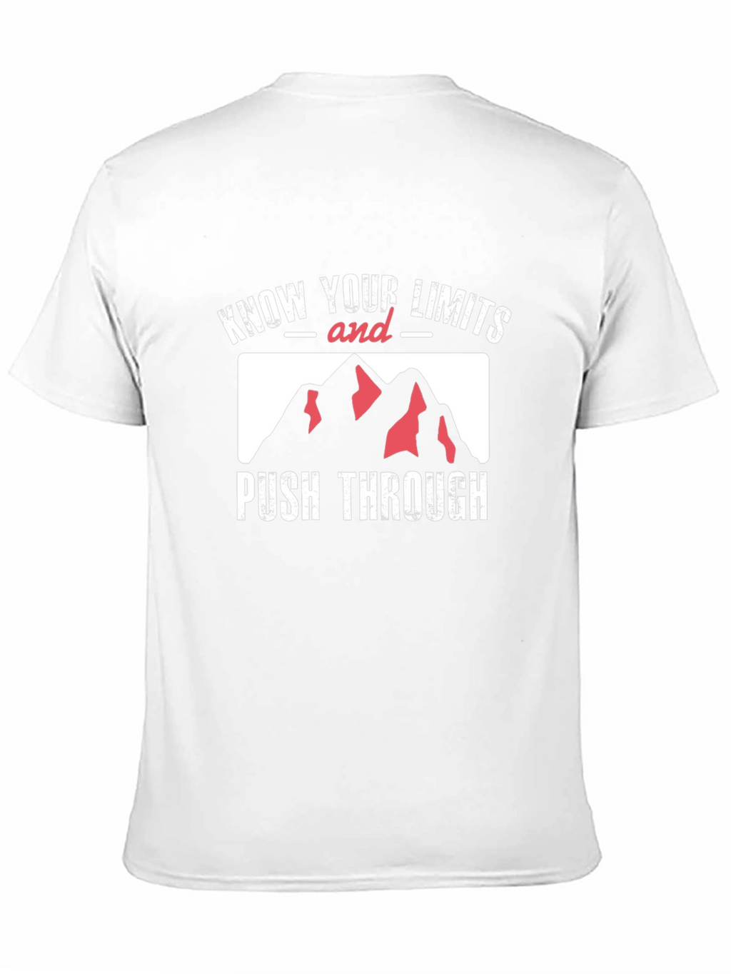 Know Your Limits T-Shirt Push Through Mountains Black