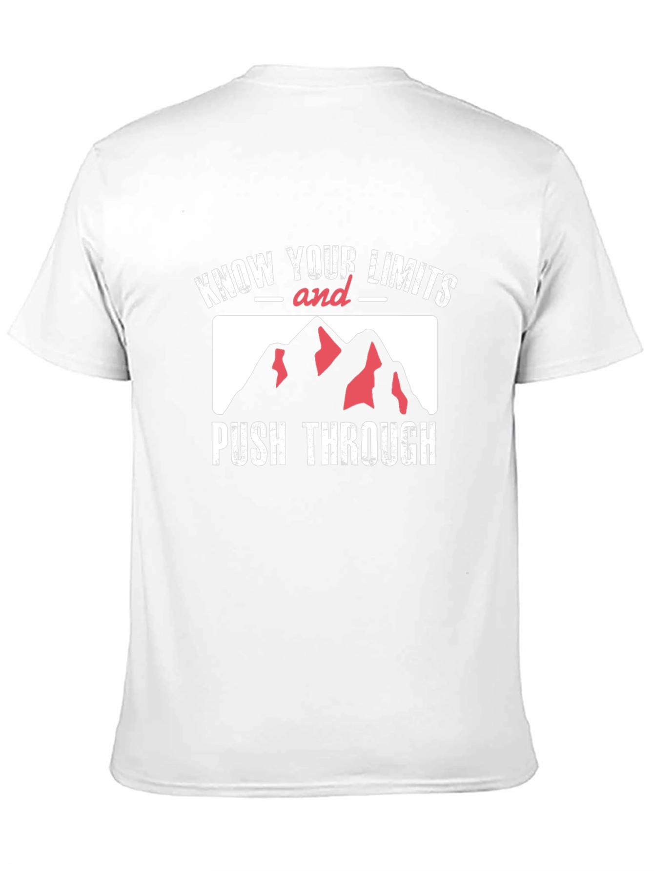 Know Your Limits T-Shirt Push Through Mountains Black