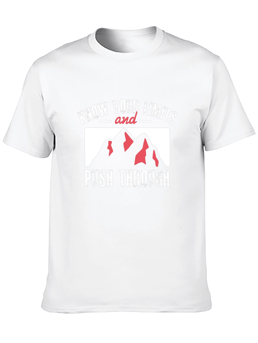 Know Your Limits T-Shirt Push Through Mountains Black