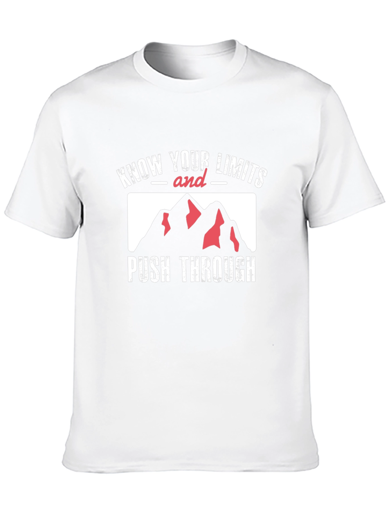 Know Your Limits T-Shirt Push Through Mountains Black