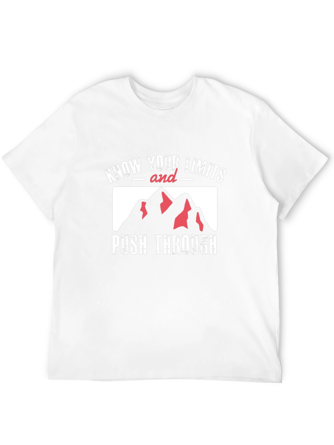 Know Your Limits T-Shirt Push Through Mountains Black