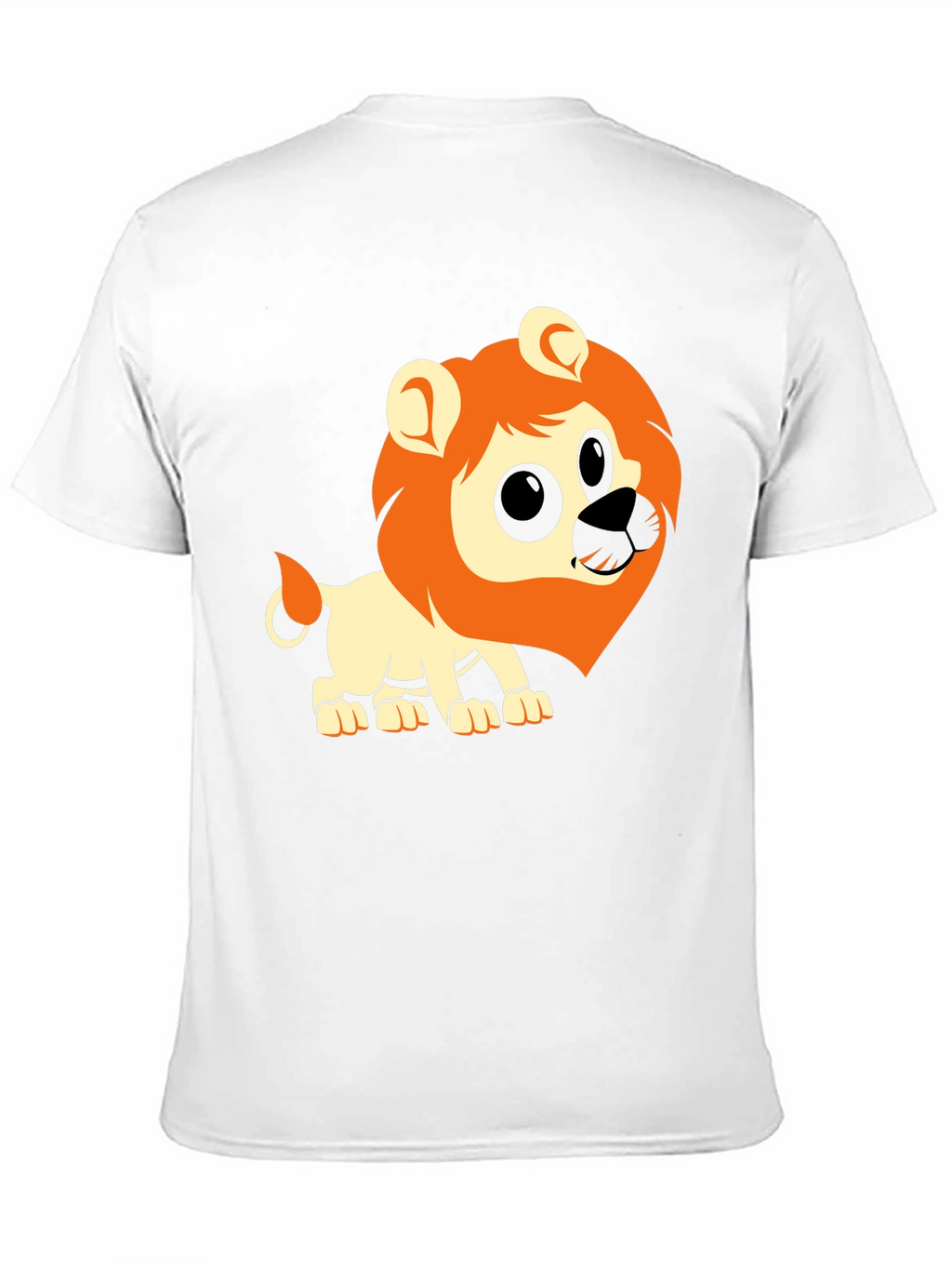 Lion Graphic Tee - Black Cotton Casual T-Shirt