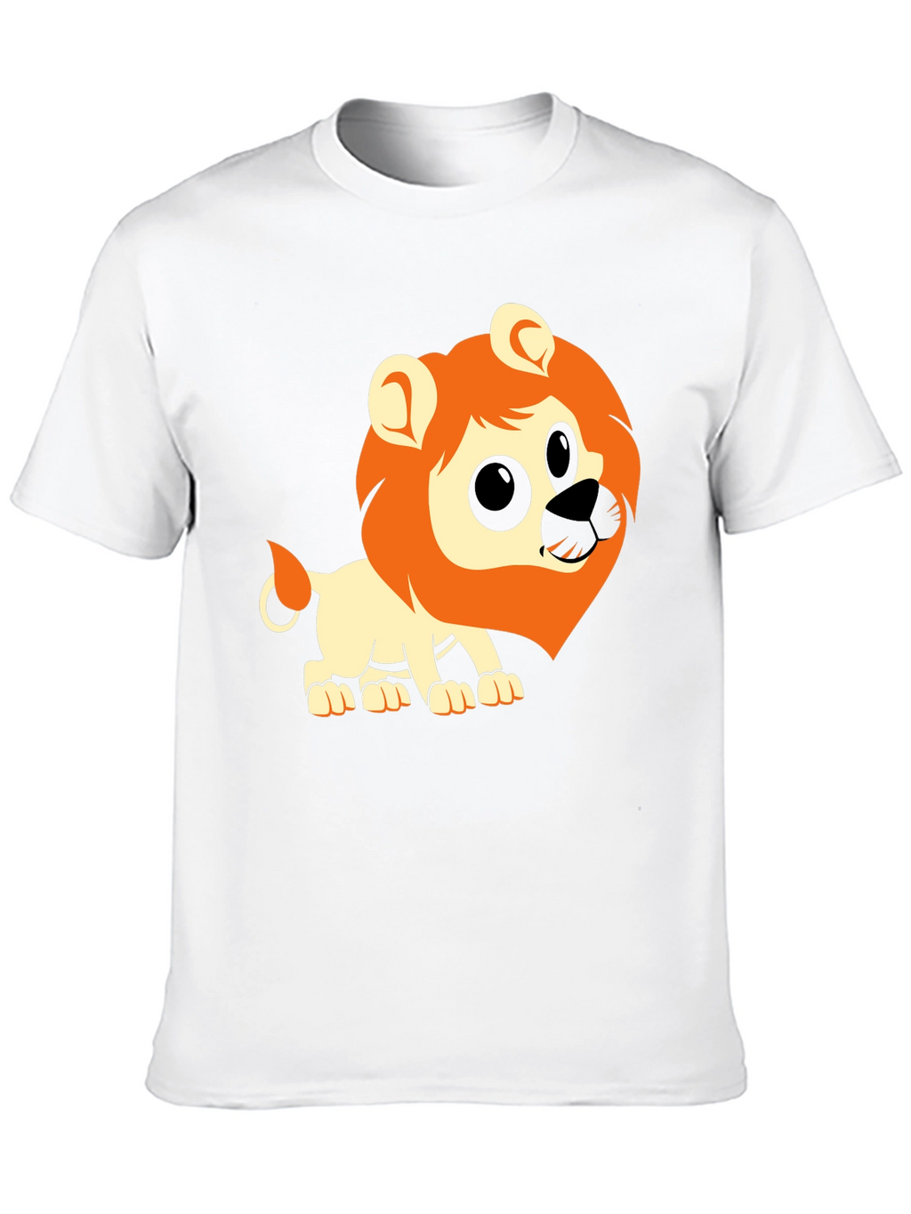 Lion Graphic Tee - Black Cotton Casual T-Shirt