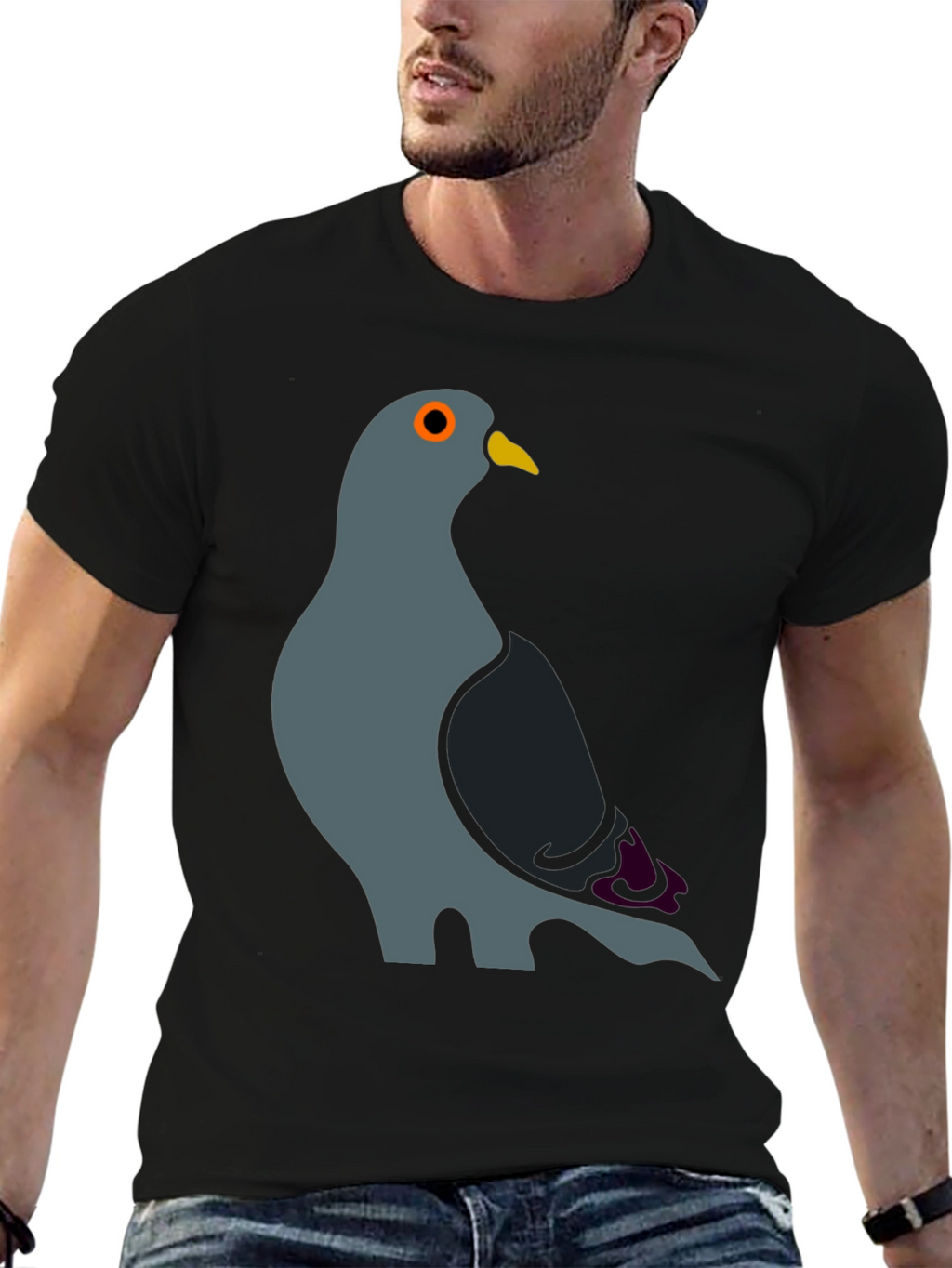 Pigeon Graphic T-Shirt - Cool Bird Design